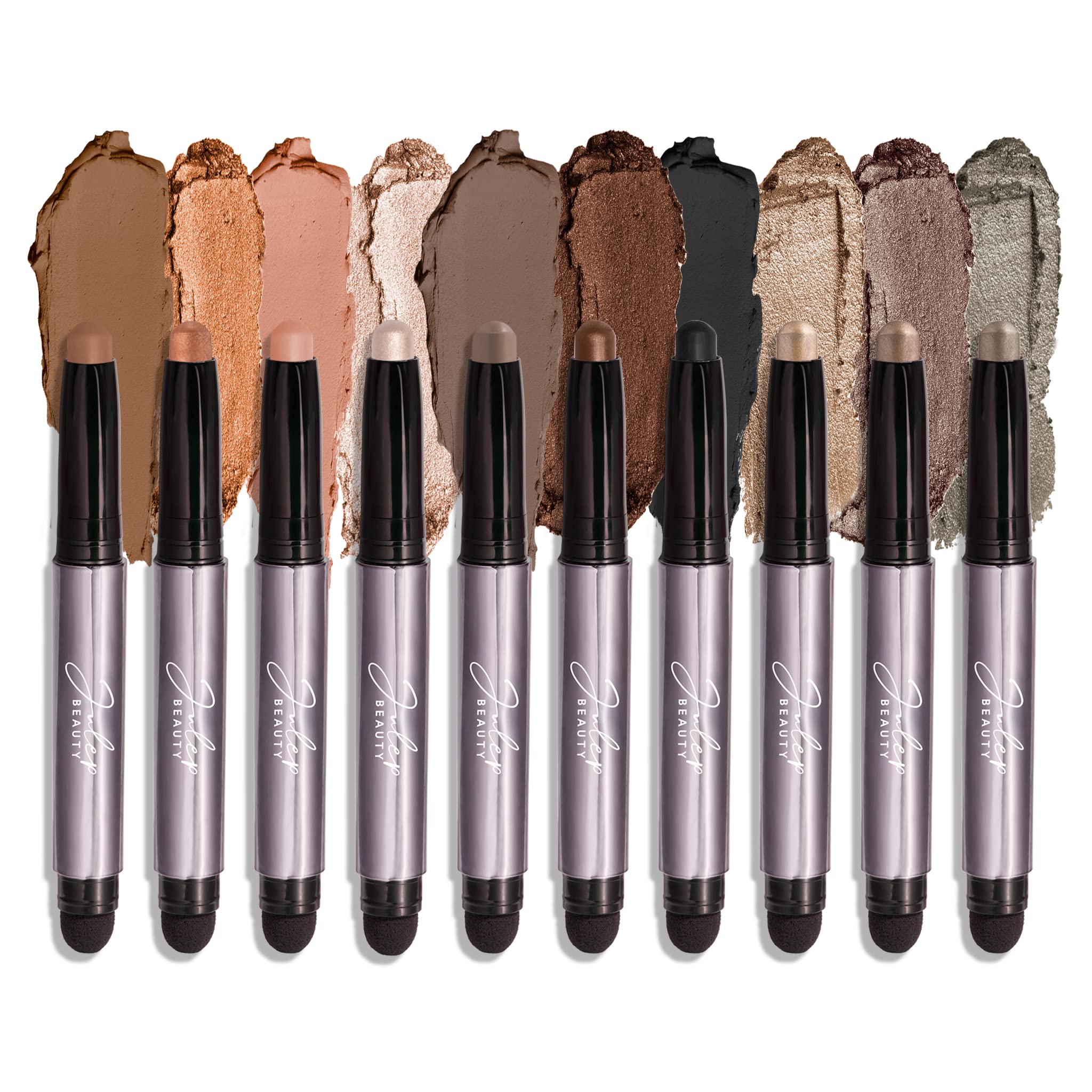 Julep Eyeshadow 101 Crme To Powder Waterproof Eyeshadow Stick 10 Piece Palette - Matte And Shimmer Finishes