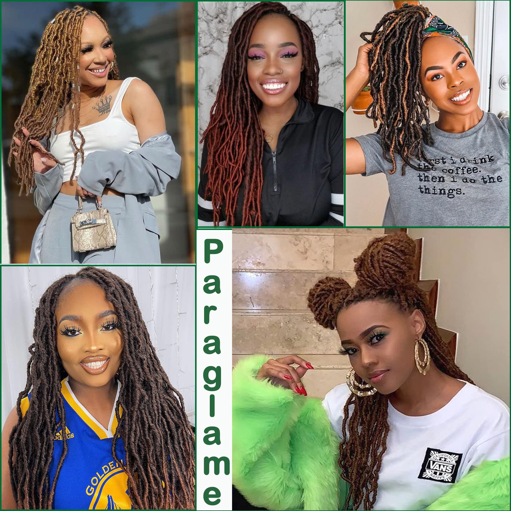 Short Soft Locs Crochet Hair 14 Inch 8 Packs New Faux Locs Wavy Dreadlocks Crochet Braids, Soft Goddess Braids Crochet Hair Curl