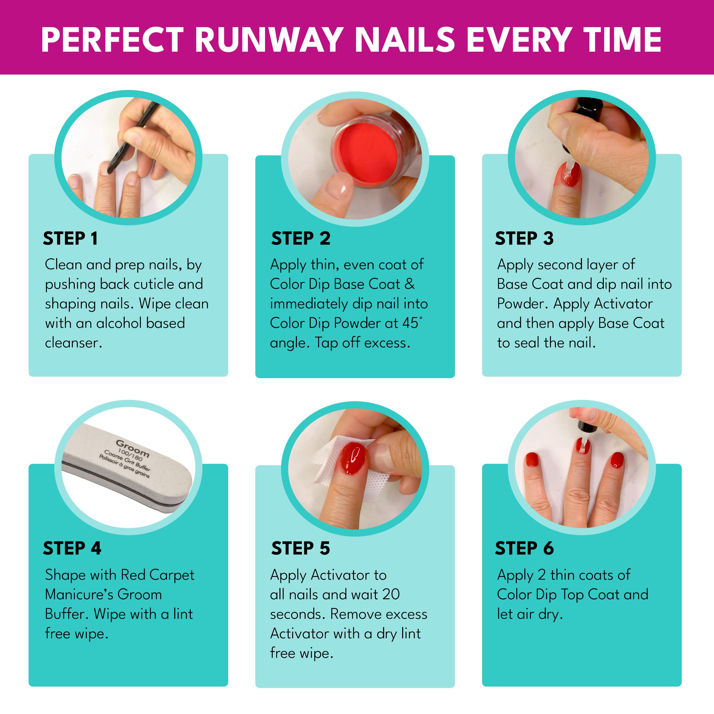 Red Carpet Manicure Dip Powder Kits (RCM Color Dip Starter Kit)