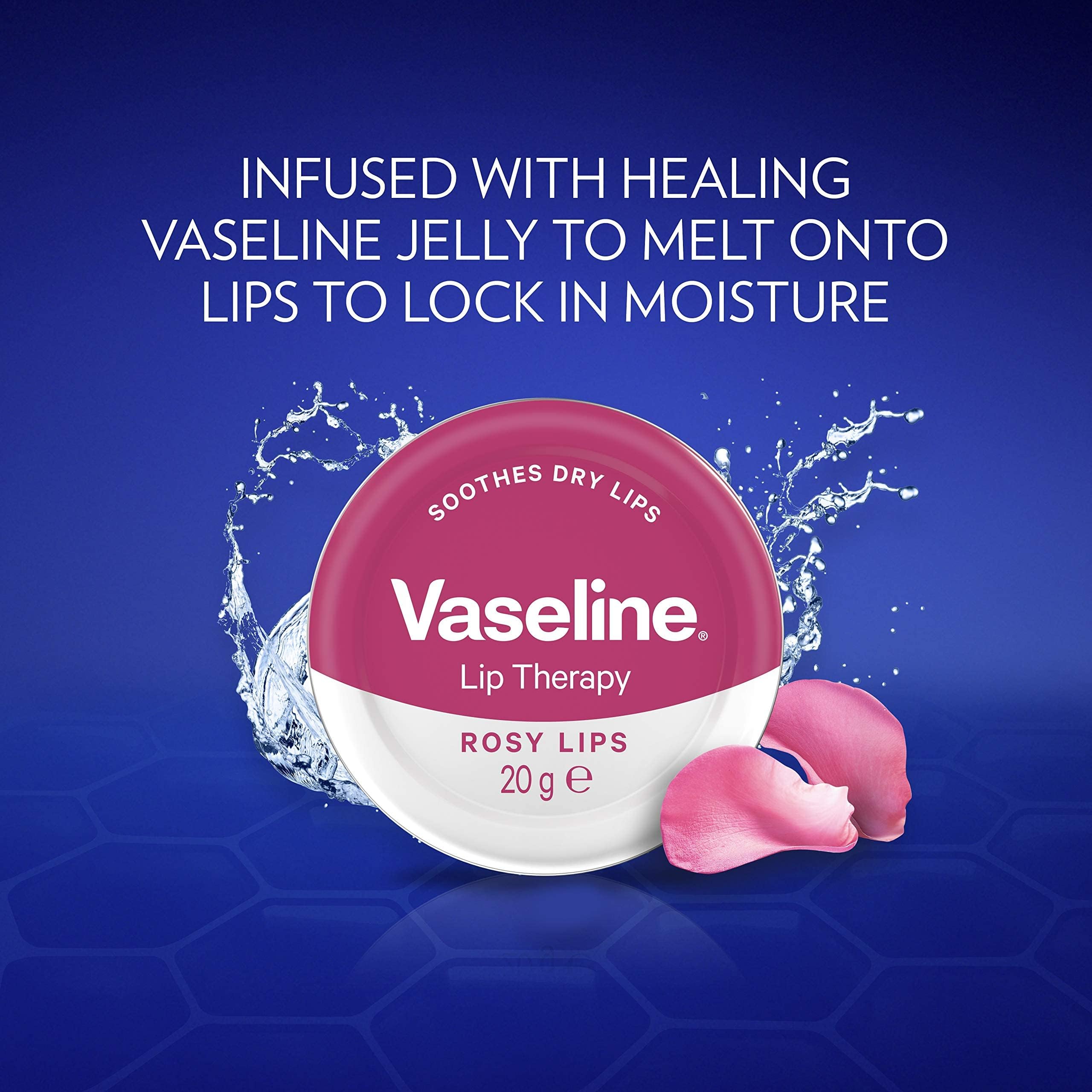 Vaseline Lip Therapy Rosy Lips With Rose & Almond Oil 20G/ 0.70 Oz.