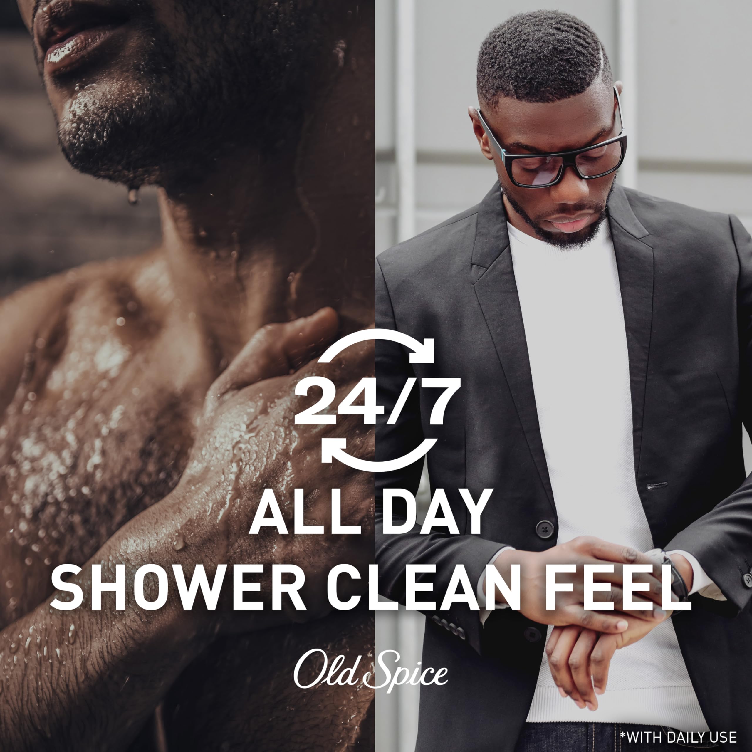 Old Spice Refreshing Body Wash for Men, 3X Defense, 24/7 Shower Fresh with Long Lasting Scent, Red Collection, Captain with Berg