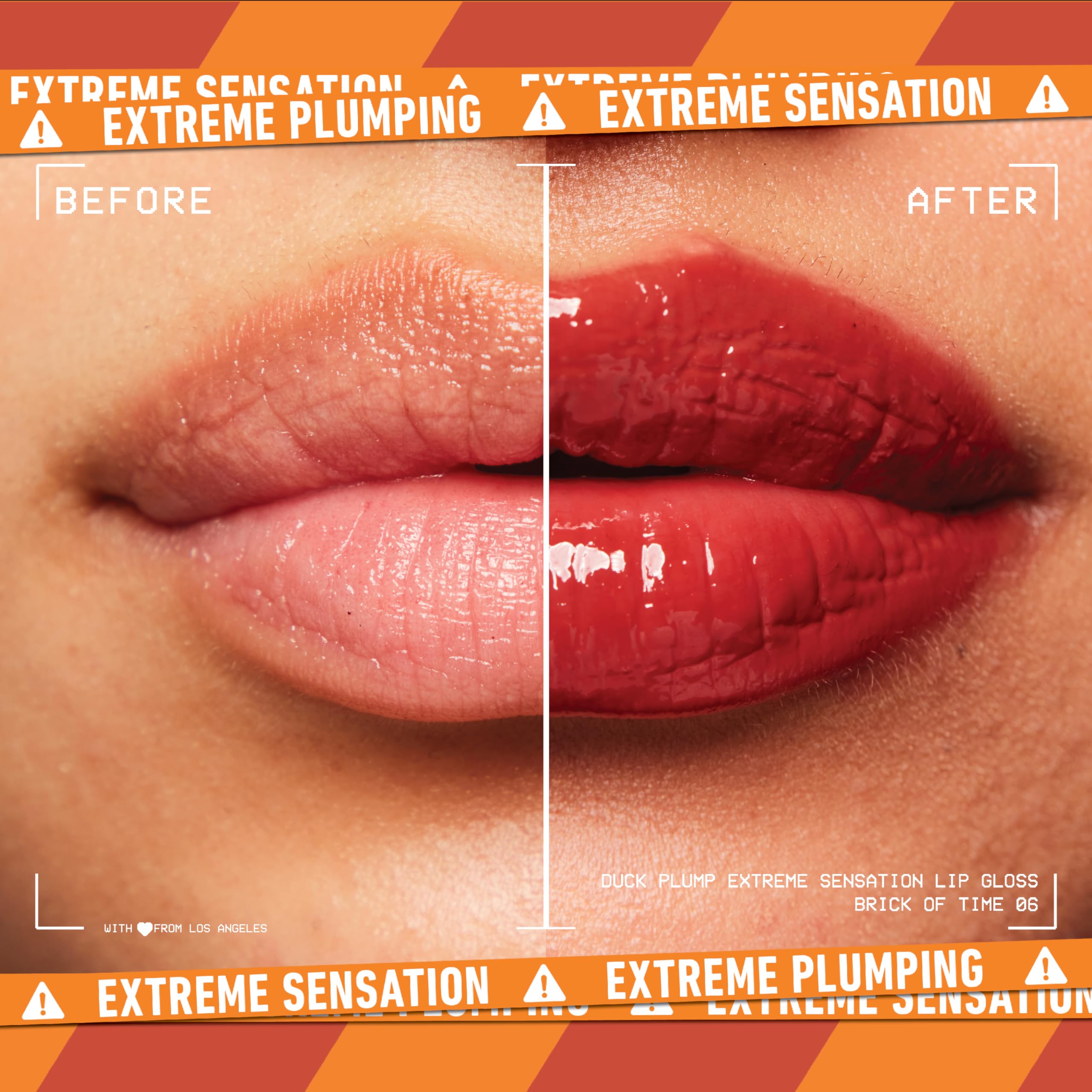 NYX PROFESSIONAL MAKEUP Duck Plump High Pigment Lip Gloss, Lip Plumper Gloss with Spicy Ginger - Brick Of Time