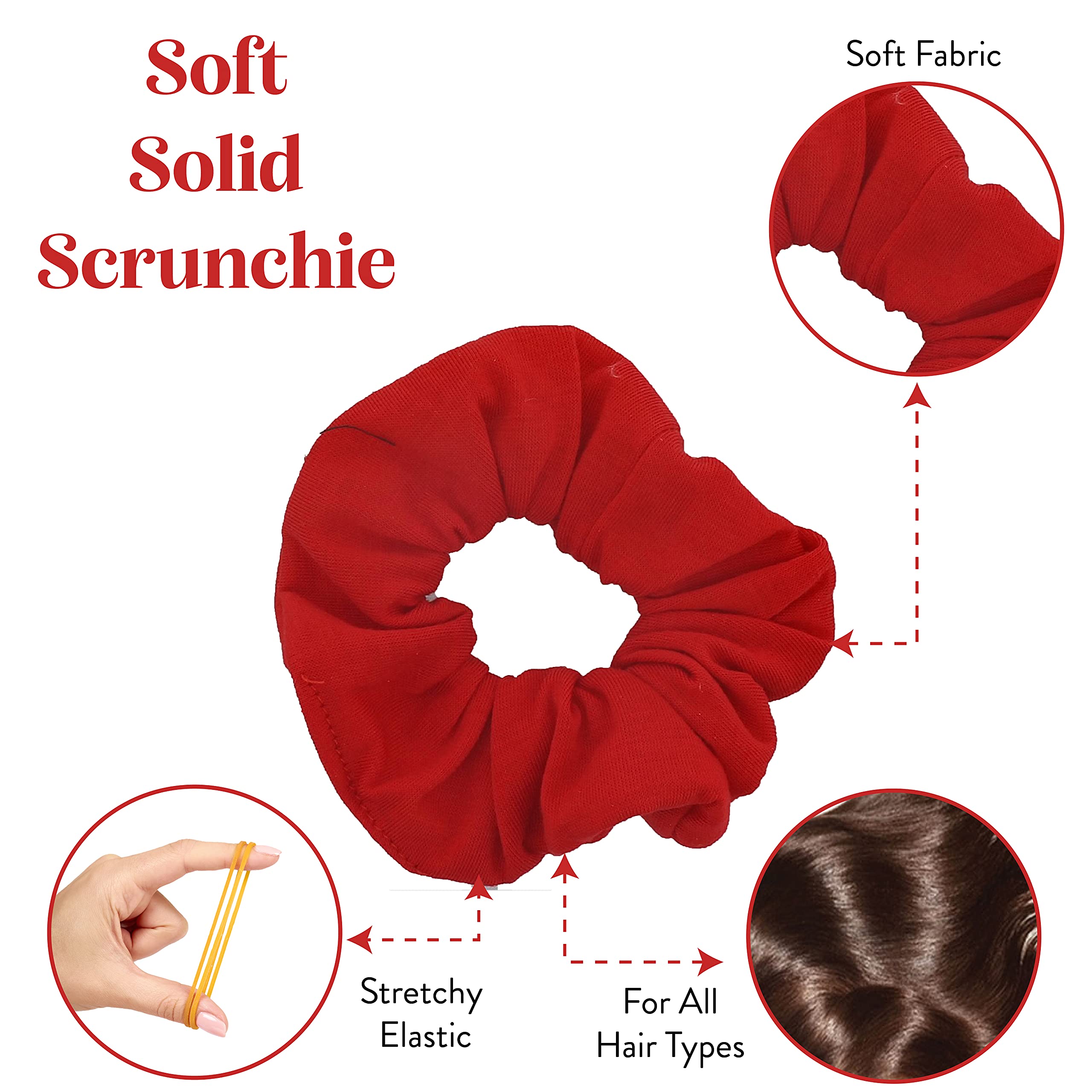 9 Pack Scrunchies Hair Ties (Classics)