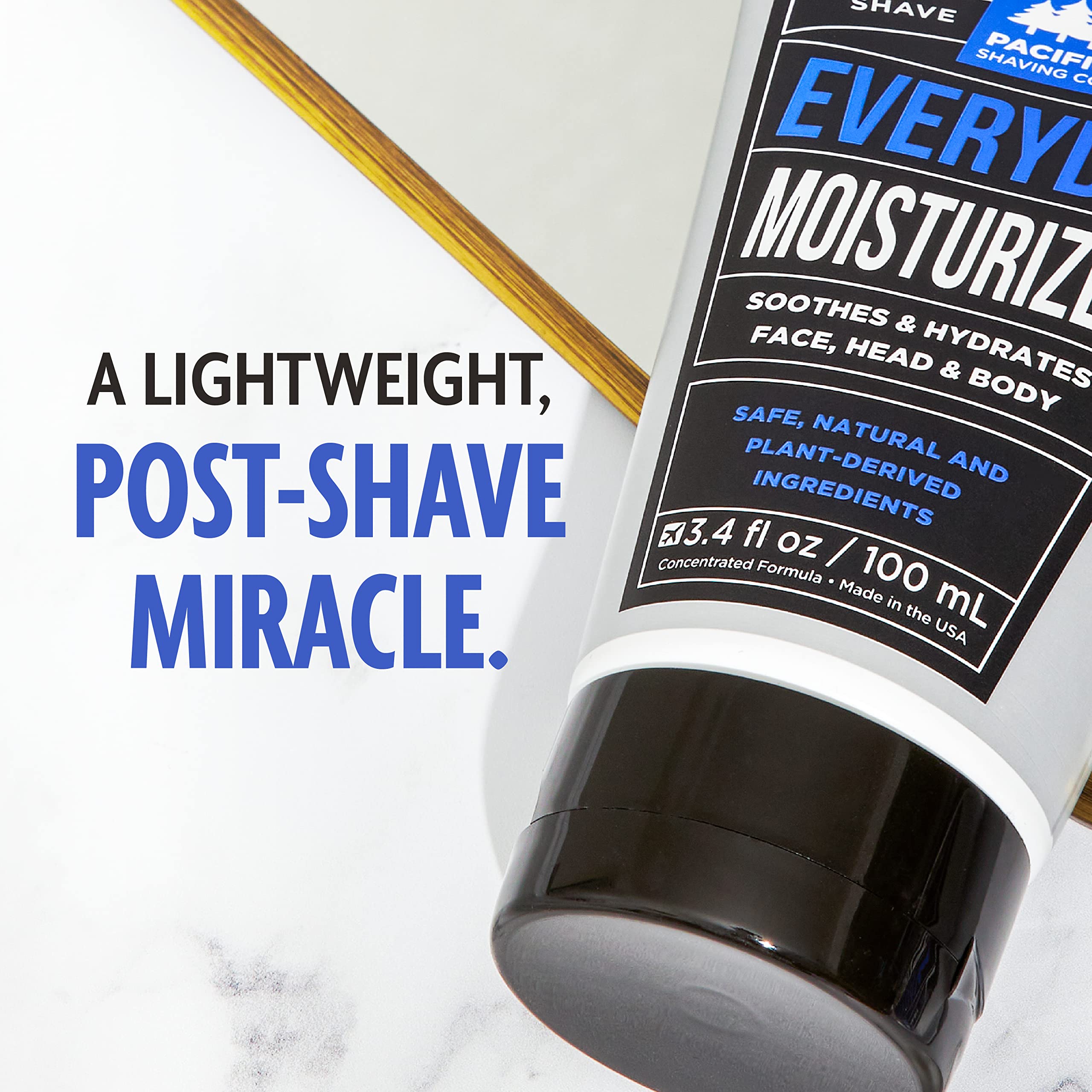Pacific Shaving Company Everyday Moisturizer - Daily Post-Shave Moisturizer Cream for Men & Women - Hydrating Face Cream with Jo