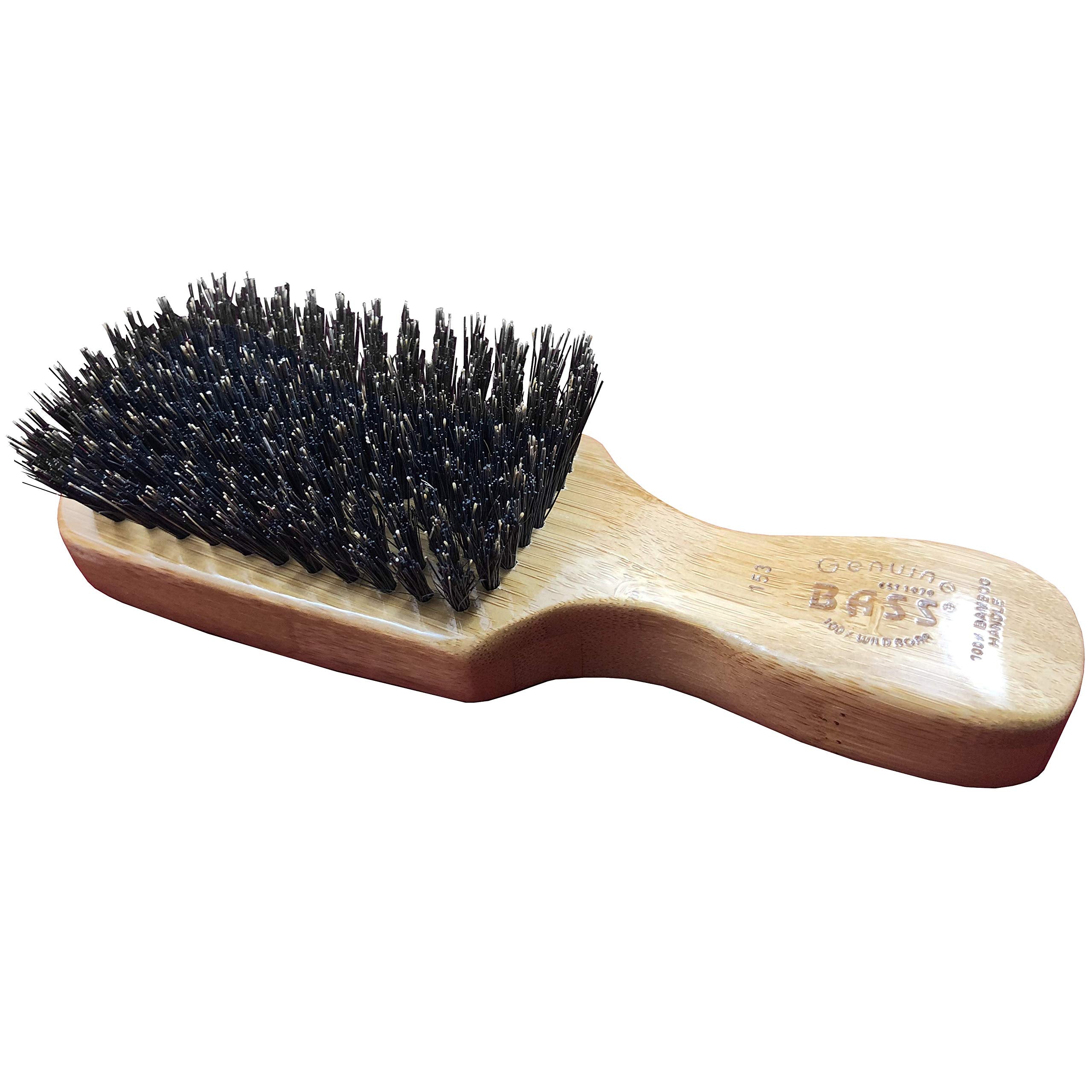 Bass Brushes 100% Wild Boar Bristle Classic Men'S Club Style Hair Brush, With 100% Pure Bamboo Handle, Shines, Conditions, And P
