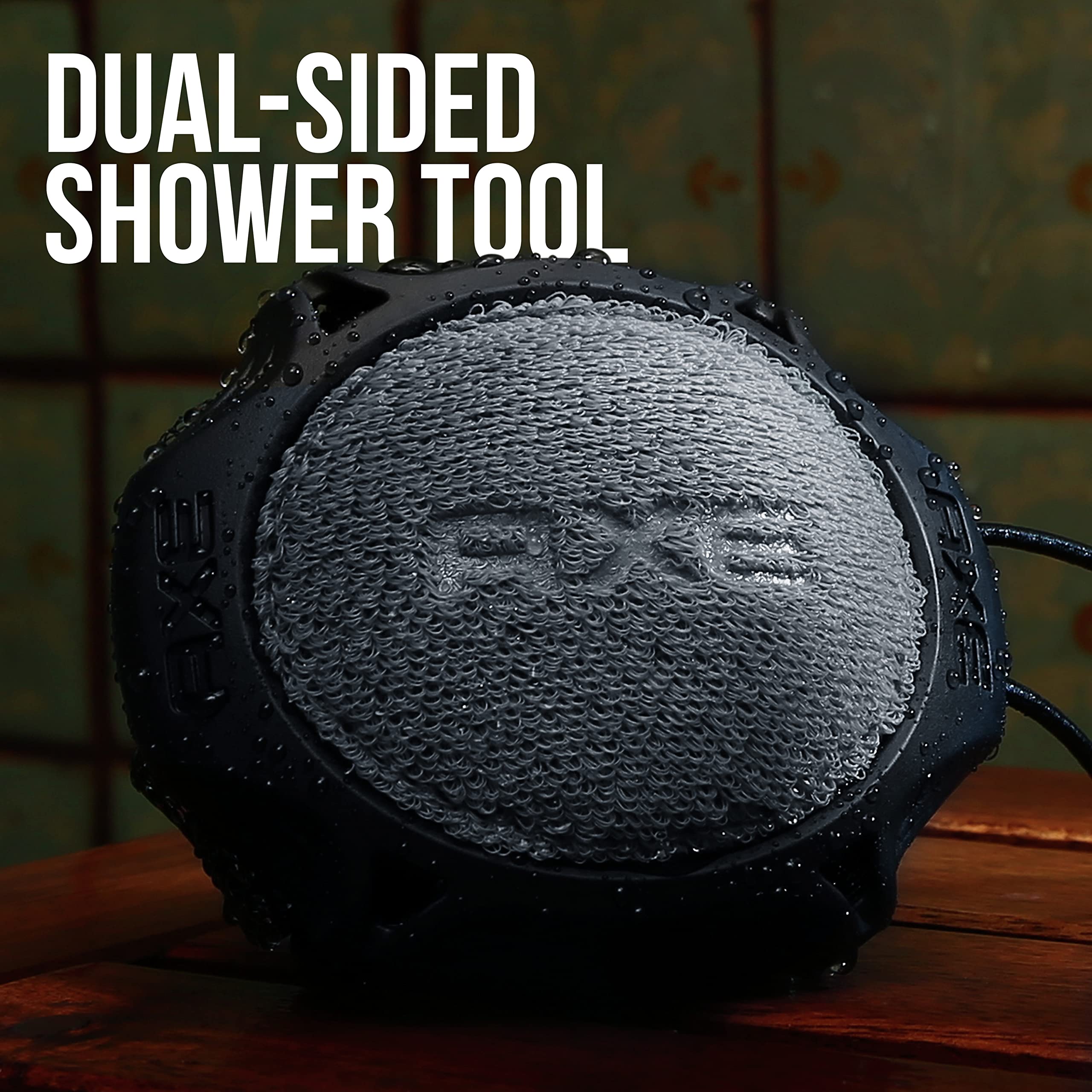 Axe Modern Shower Tool Skin Cleanser For Smoother Skin Detailer Exfoliates And Gently Cleanses One Size 3 Count, Black