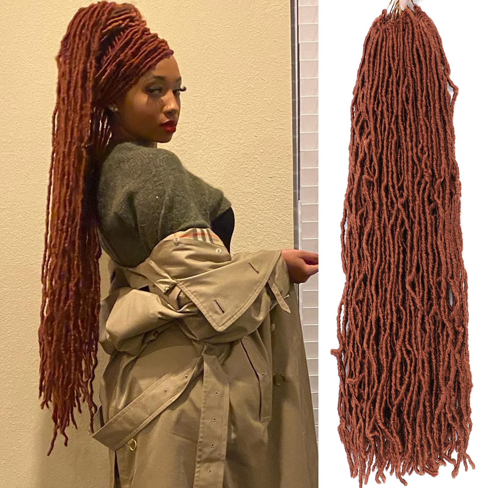Faux Locs Crochet Hair Soft Locs 36 Inch 7 Packs Long Black Crochet Locs For Natural Butterfly Locs Crochet Hair For Women Synth