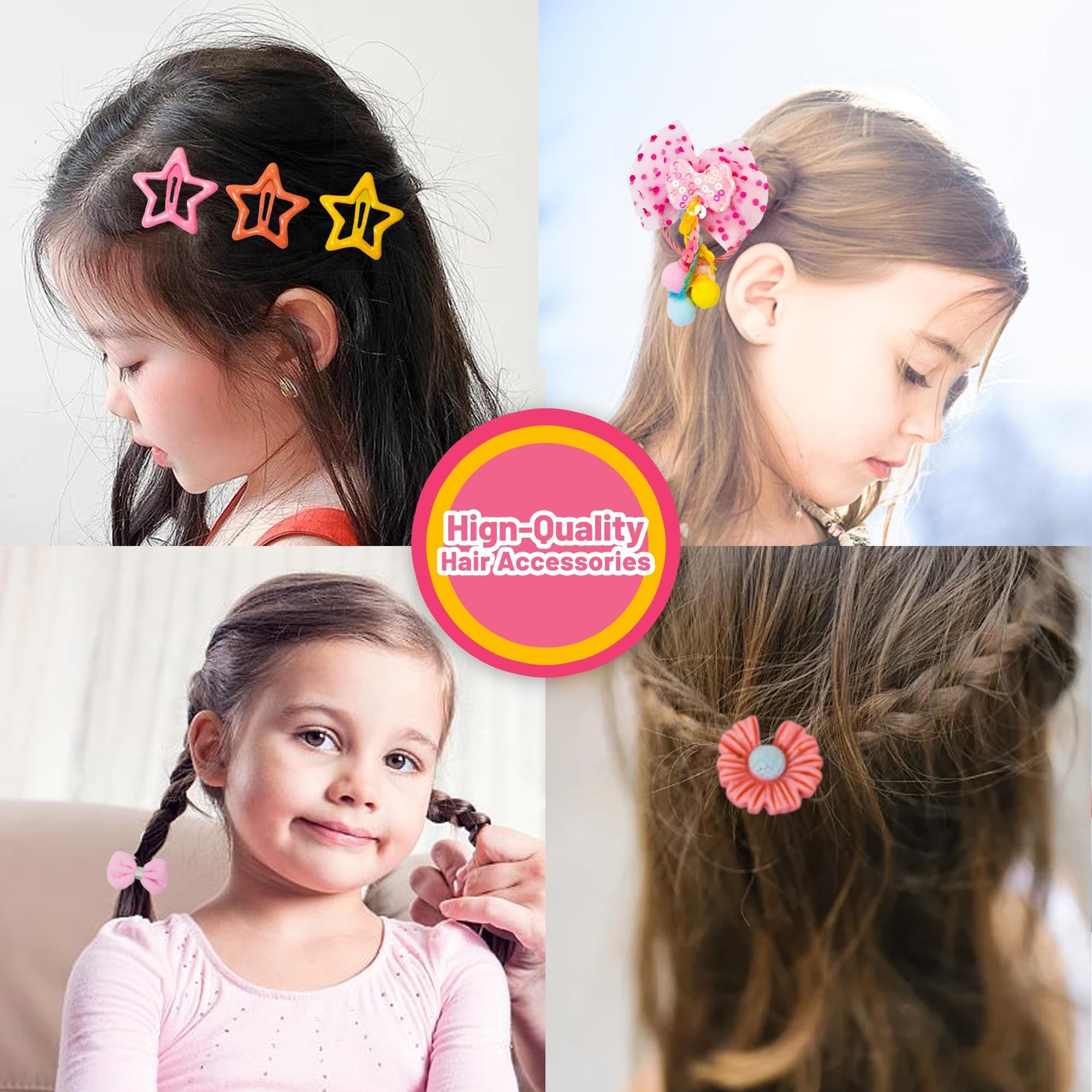 Rolling Art Hair Accessories For Girls Hair Clips Including Jewelry Box Hair Stuff Hair Barrettes Hair Ties Hair Bows Teen Girl