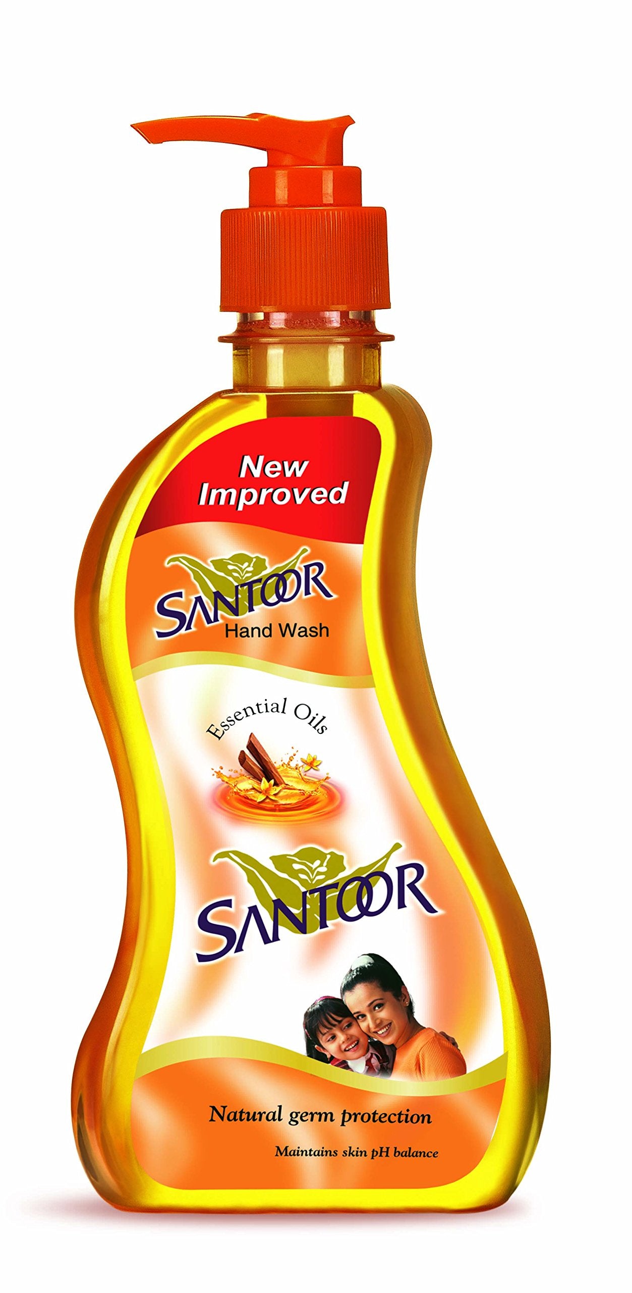 Santoor Hand Wash Essential Oils Pump  215 Ml