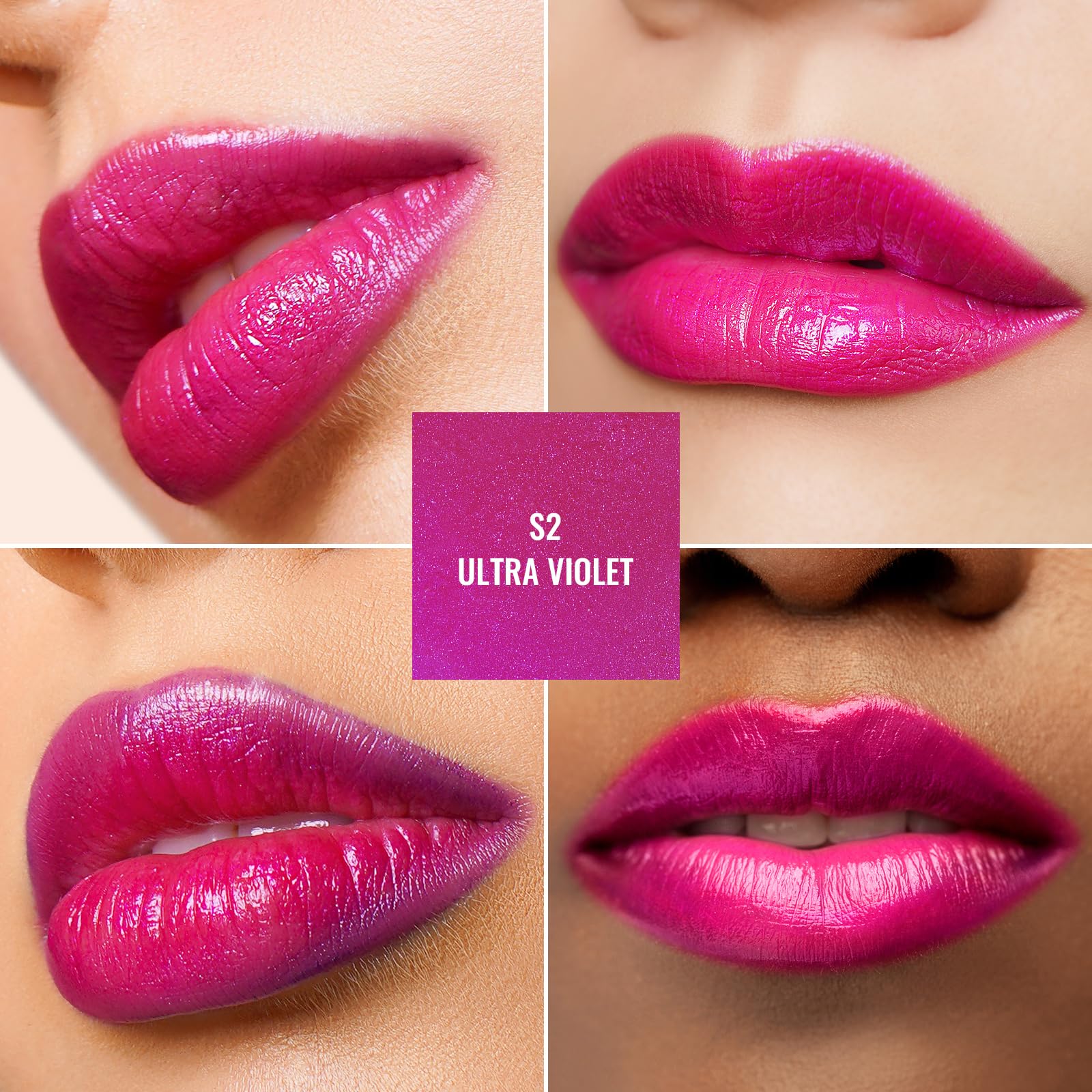 Oulac Moisture Pink Purple Lipstick - 2 In 1 Shimmer Lipstick & Lip Balm, Juicy & Glossy Finish, Long Lasting Hydrating, Smooth