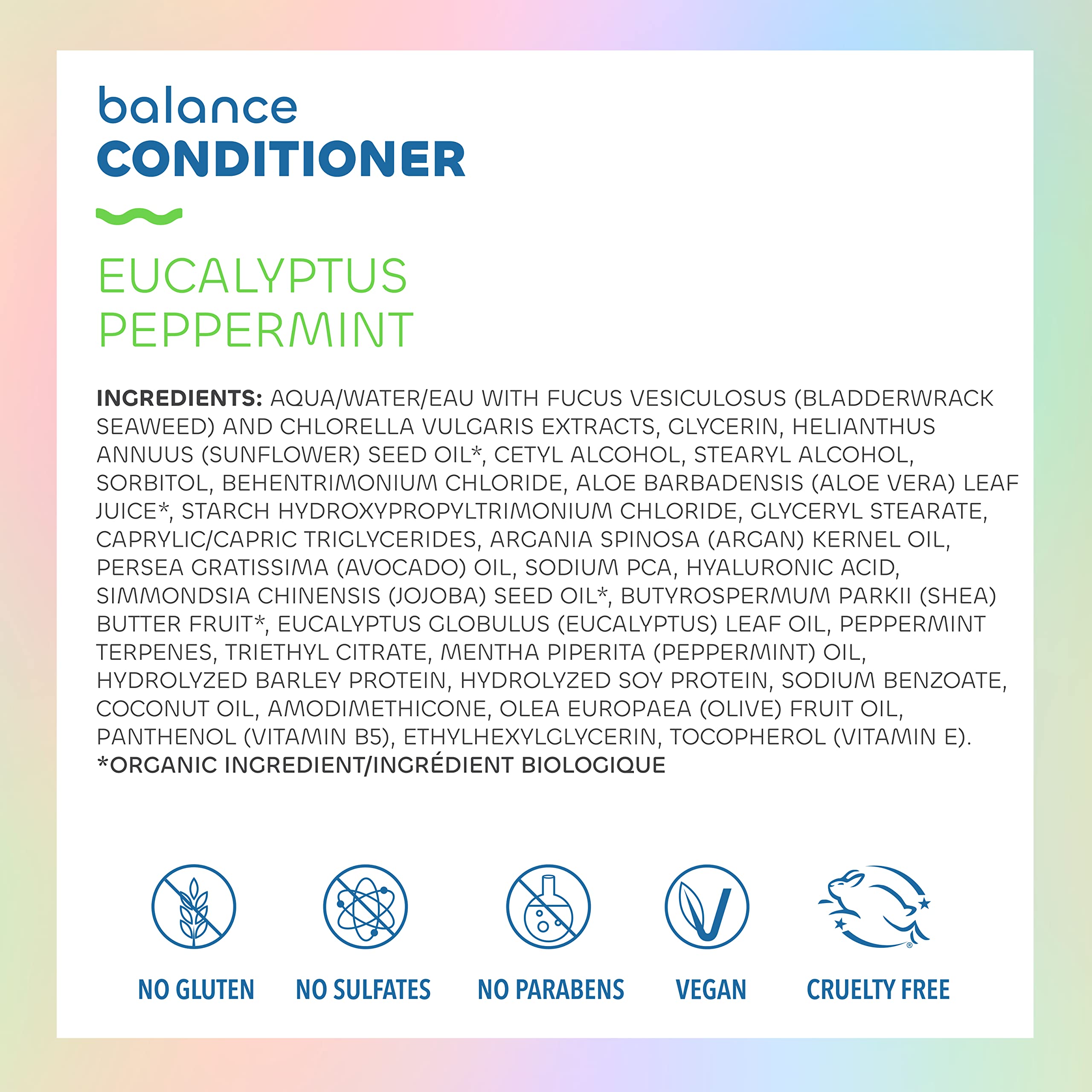 Seaweed Bath Co. Balance Shampoo And Conditioner Set, Eucalyptus Peppermint Scent, 12 Ounce (Pack Of 2), Sustainably Harvested S