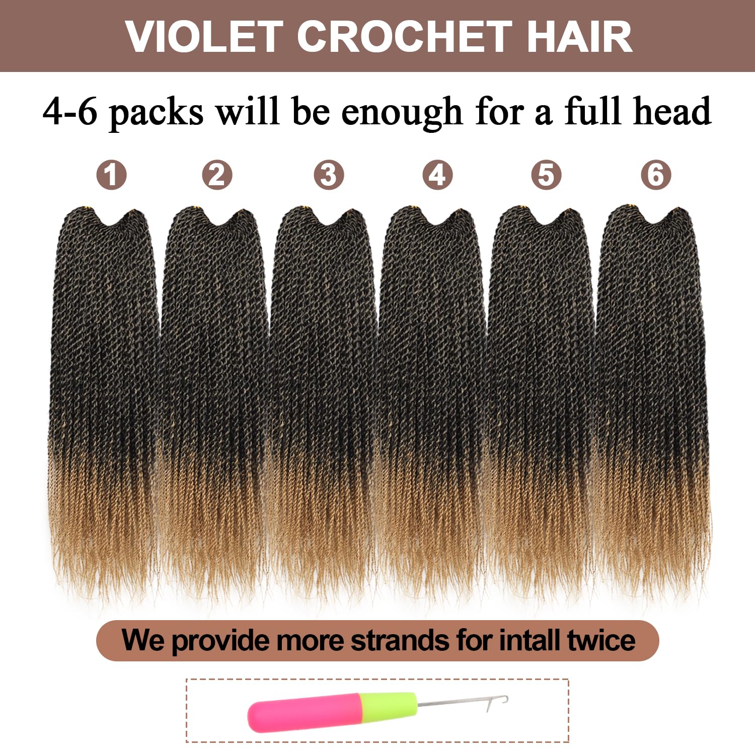 Short Crochet Hair For Black Women 14 Inch Senagalese Twist Crochet Hair 9 Packs Ombre Crochet Hair For Kids 20 Strands A Pack P