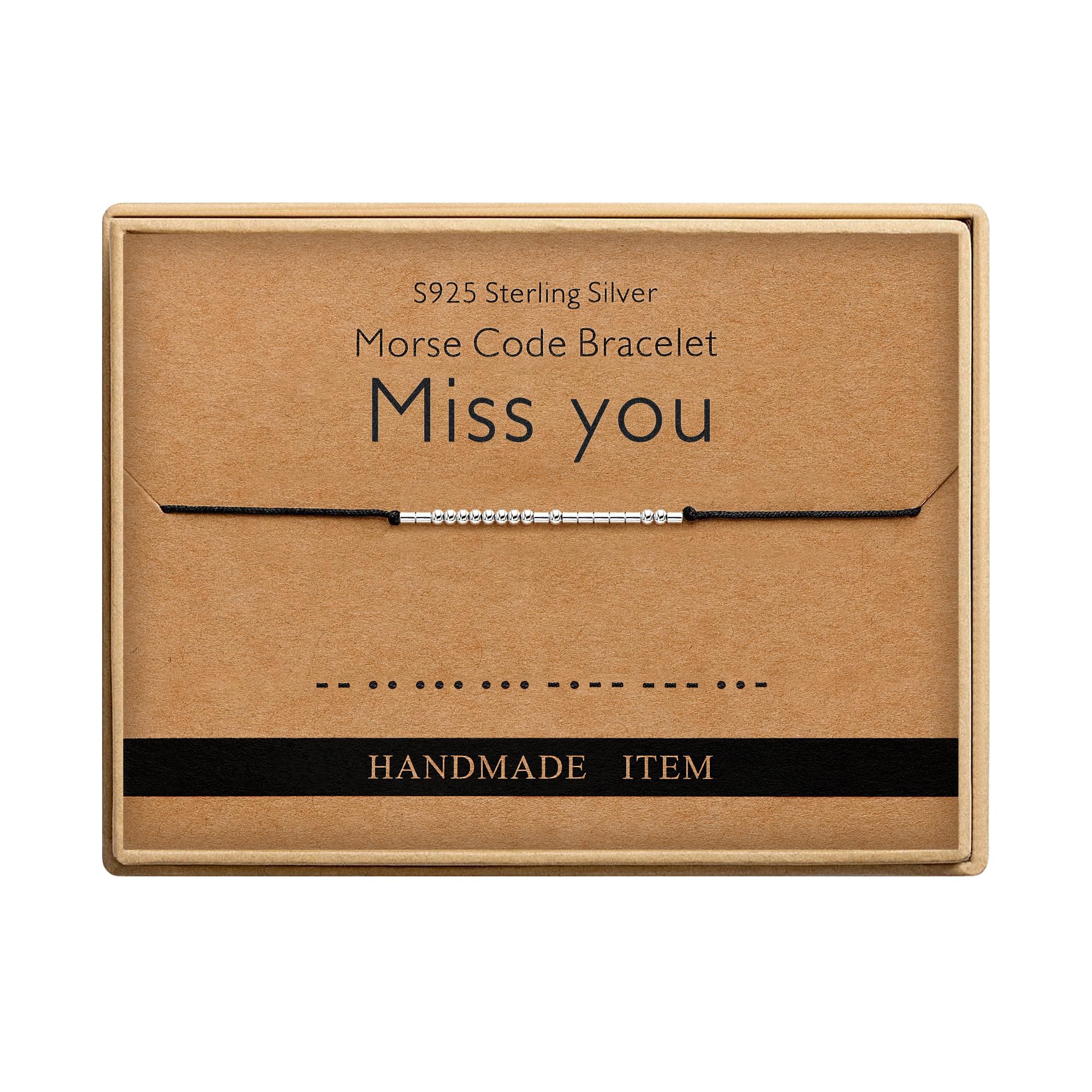 Gifts for Women Miss You Gifts for Women Morse Code Bracelet for Women Inspiration Jewelry