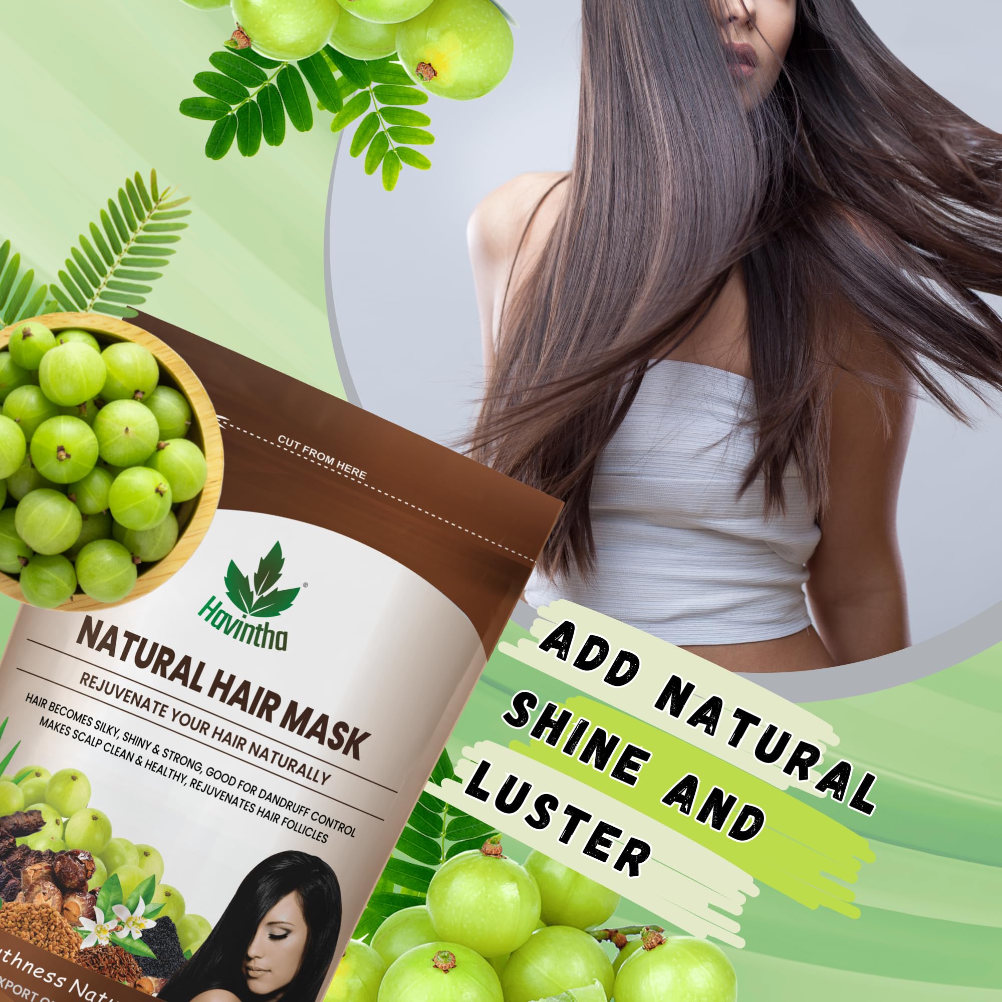 Havintha hair mask for hair fall growth split ends luster shining nourishment 227 grams