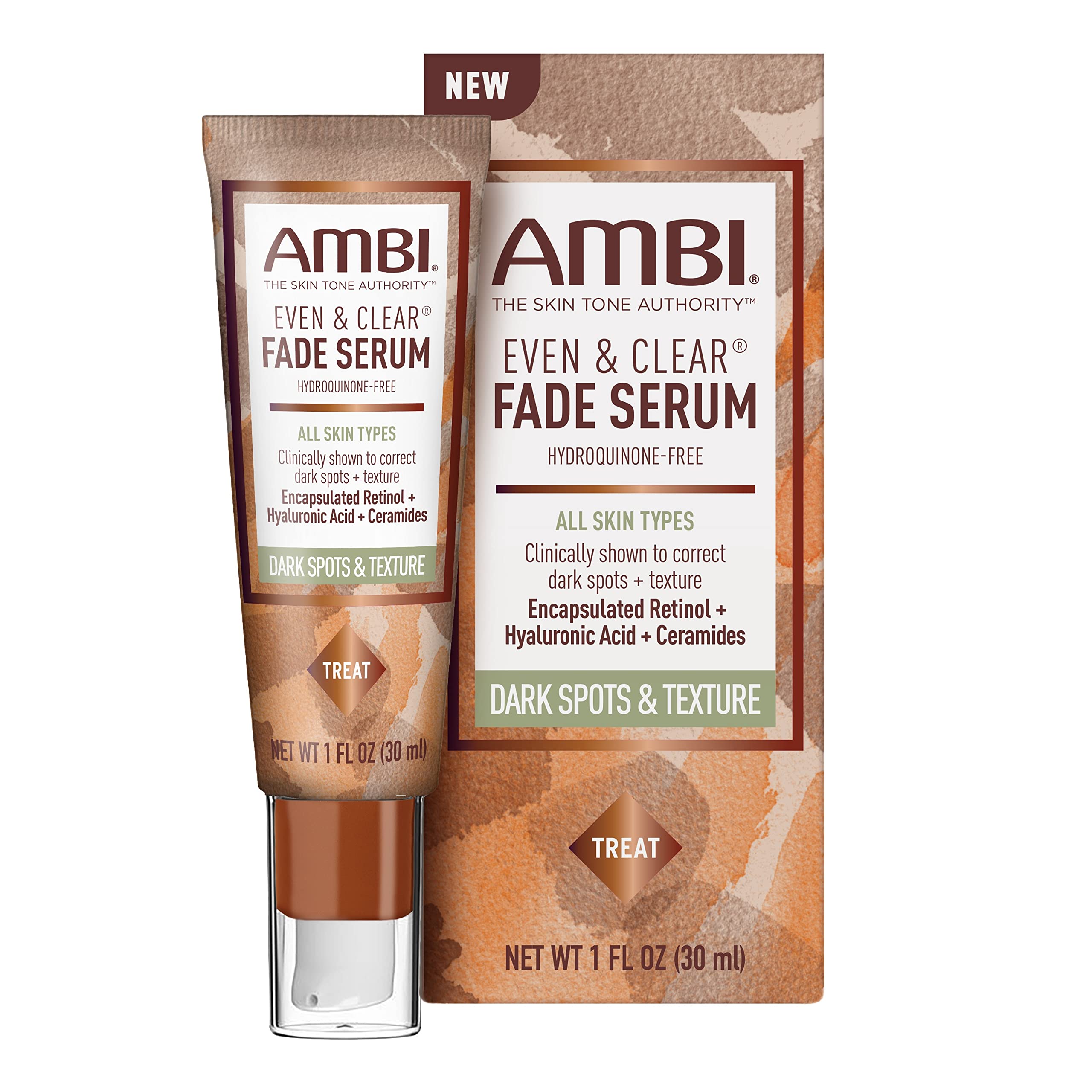 Ambi Even & Clear Fade Serum, Hyperpigmentation Treatment, Hydroquinone-Free, Dark Spot Corrector, Results In As Little As 4 Wee