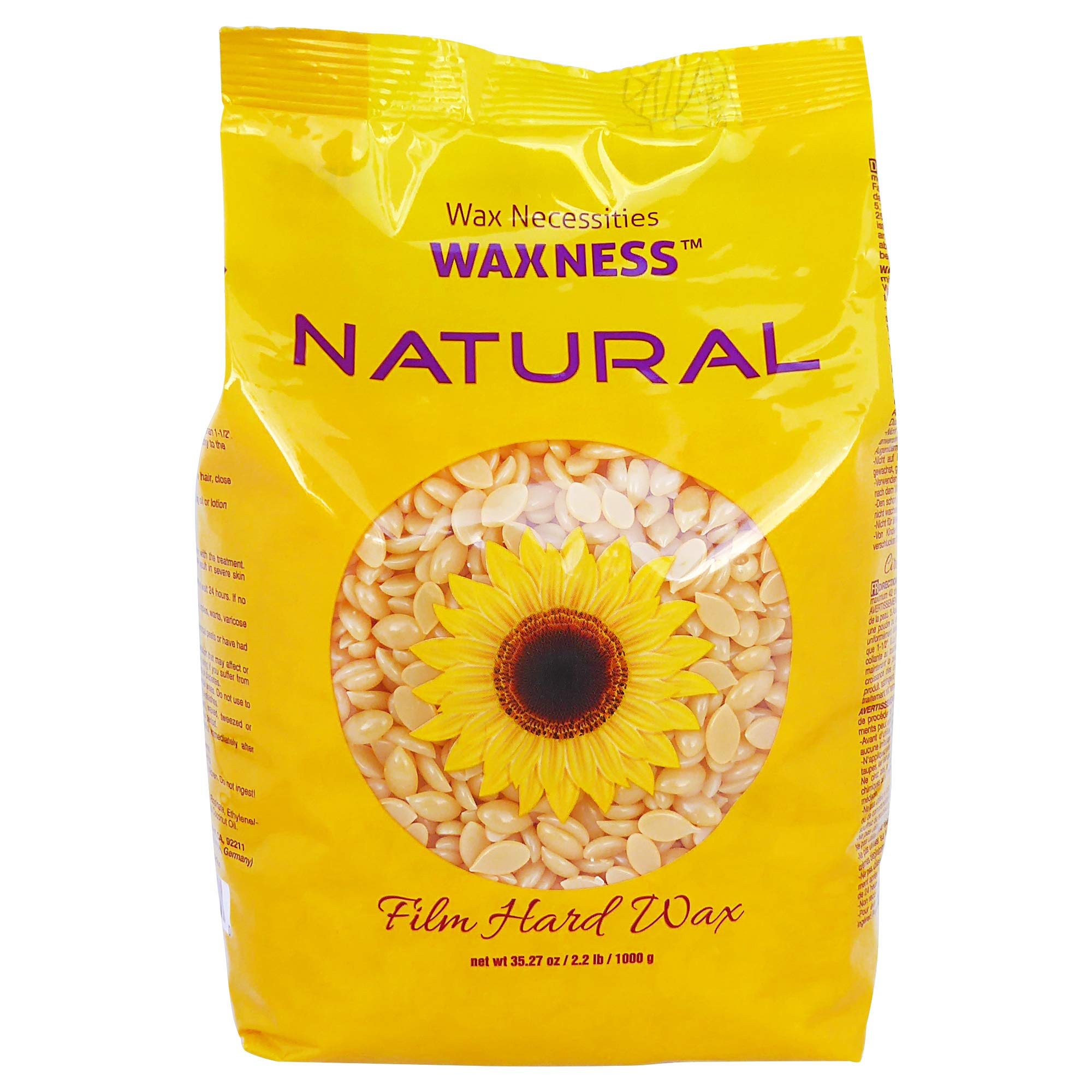 Wax Necessities Hard Wax Beads Natural 2.2 Pound