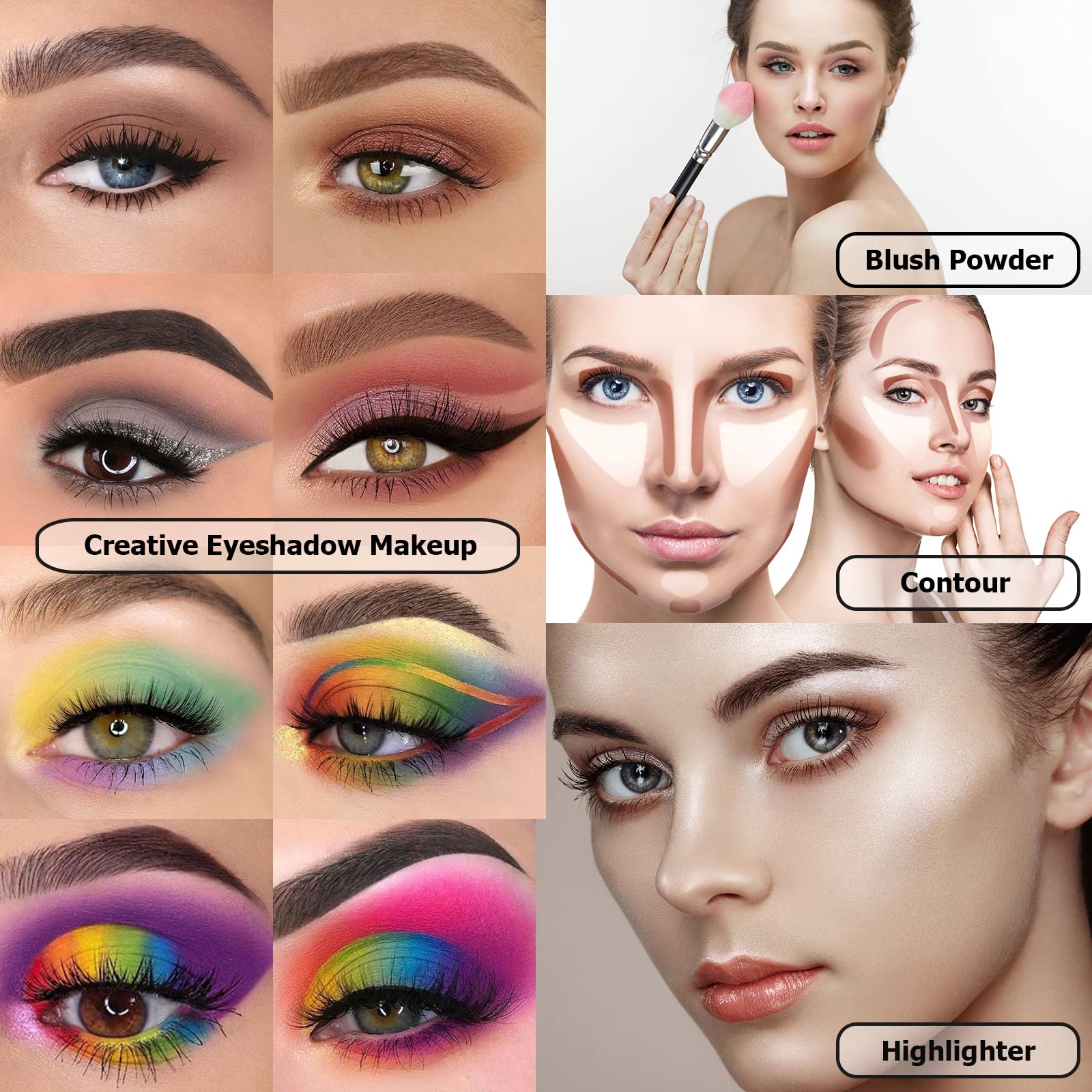 Ucanbe Eyeshadow Palette With 15Pcs Brushes Makeup Set, Pigmented 86 Colors Make Up Sets Valentine 'S Day Gift, Matte Shimmer Gl