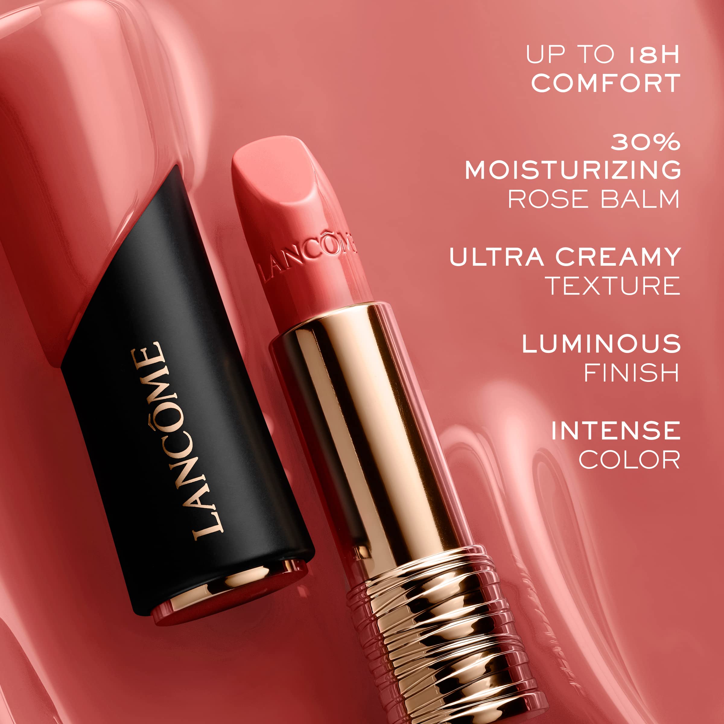 Lancme L'Absolu Rouge Hydrating Cream Lipstick - Smudge-Resistant & Luminous Finish - Up To 18HR Comfort - 250 Tendre Mirage
