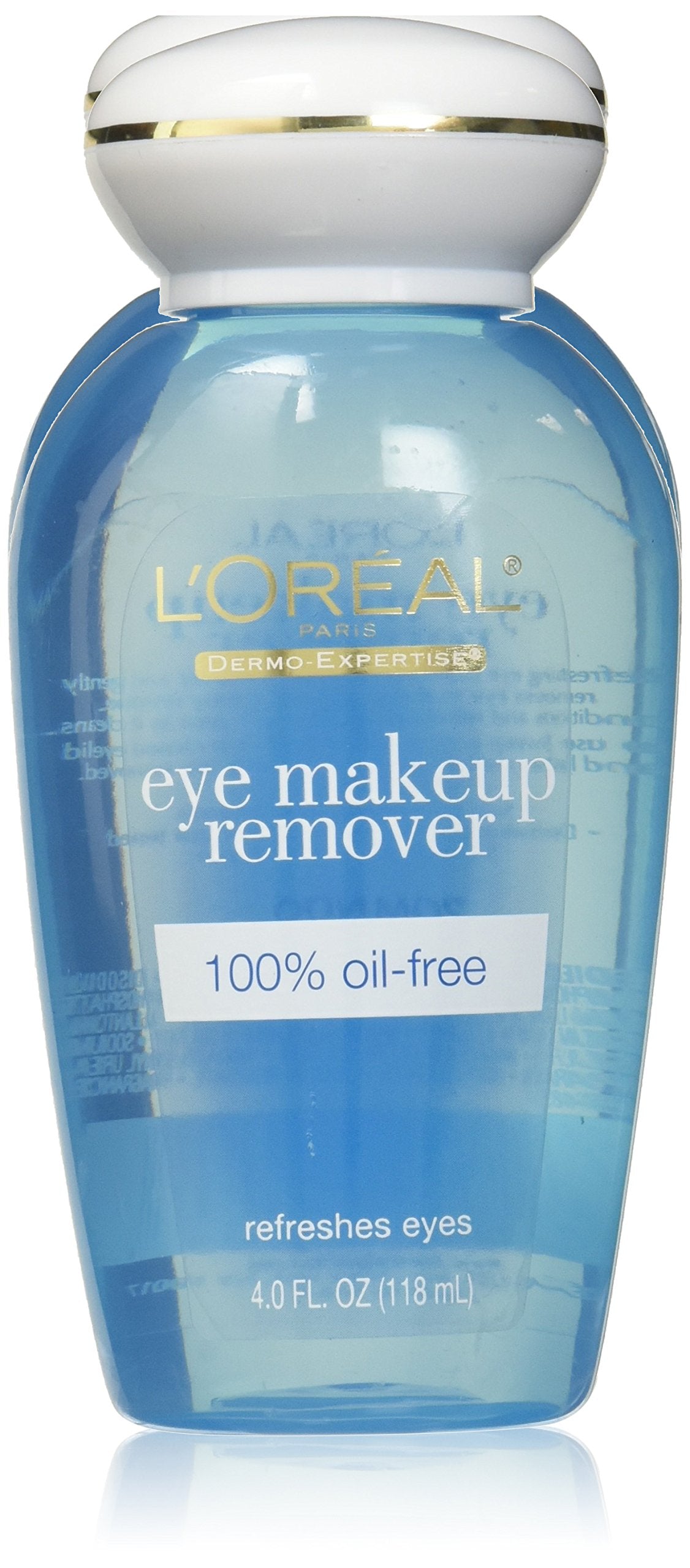 LOreal Paris 100 Percent OilFree Eye Makeup Remover, 4 Fl Oz (Pack of 3)