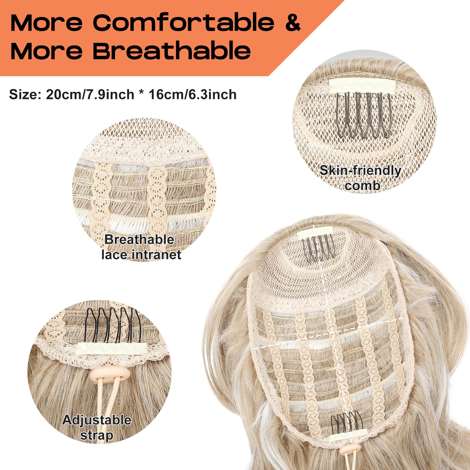Seikea Ponytail Extension, 22'' Long Wavy Curly Drawstring Ponytail Multi-Layered Fluffy Thick Clip In Hair Extensions Ponytail