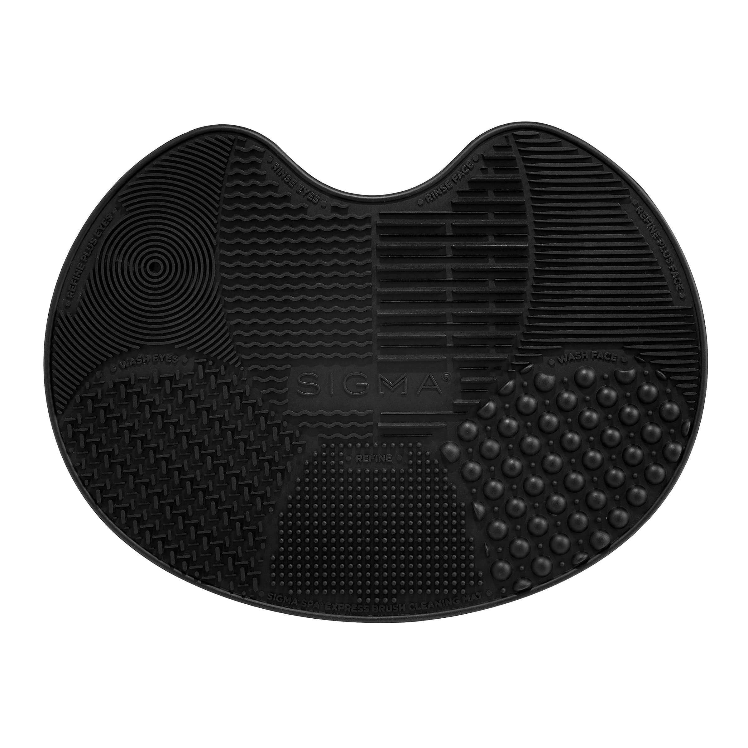 Sigma Beauty Makeup Brush Cleaner Mat - Sigma Spa Express Silicone Makeup Brush Cleaning Mat With Suction Cups For Cleaning Make