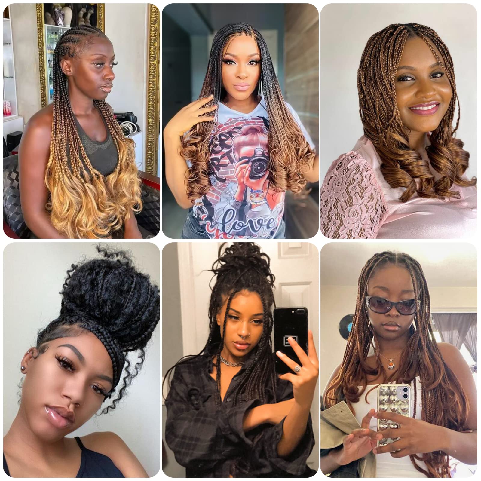 French Curly Braiding Hair Pre Stretched 22 Inch 8 Packs Curly Braiding Hair French Curl Crochet Braids Wavy Crochet Hair With C