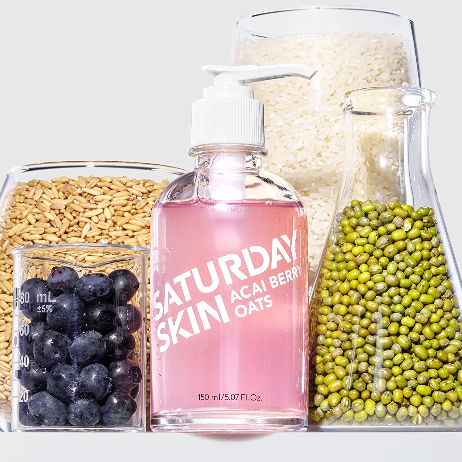 Saturday Skin Hydrating Gentle Facial Gel Cleanser Makeup Remover Sensitive Skin Face Wash Antioxidant Vitamin Brightening Smoot