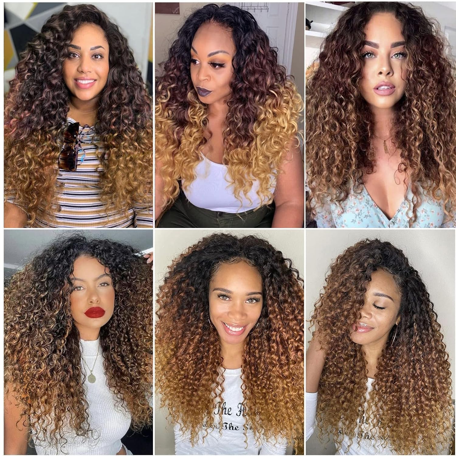 Gogo Curl Crochet Hair 18Inch Water Wave Crochet Hair Ombre Synthetic Bohemian Crochet Braid Deep Wave Braiding Hair Extensions