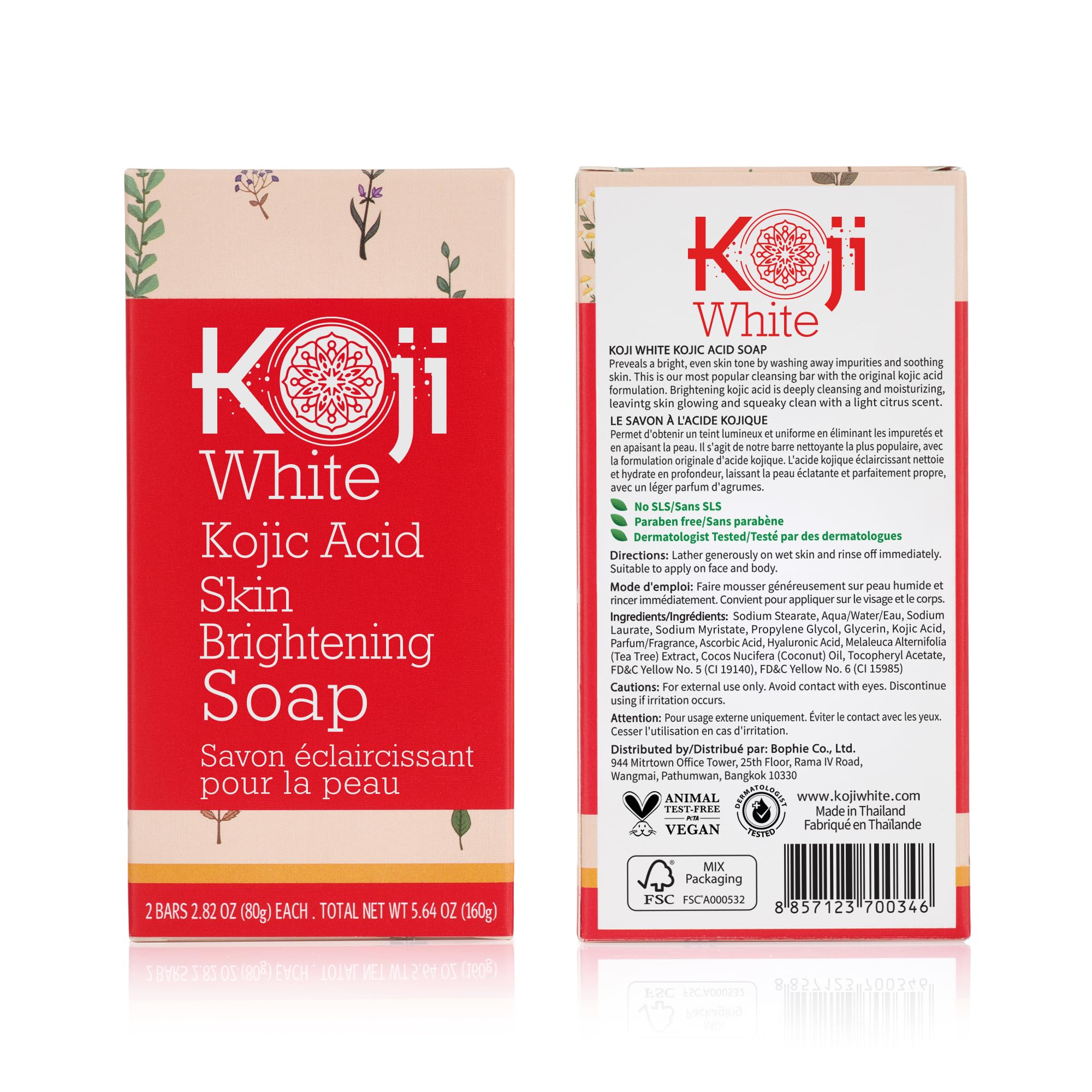 Pure Kojic Acid Skin Brightening Soap For Reduce Dark Spots & Glowing Skin, Moisturizing For Face & Body, Reduce Acne Scars, Mel