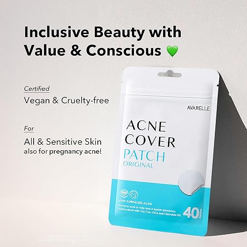 Avarelle Acne Cover Patch  Hydrocolloid Acne Pimple Patches  Zit Patches For Blemishes, Zits And Breakouts With Tea Tree, Calend