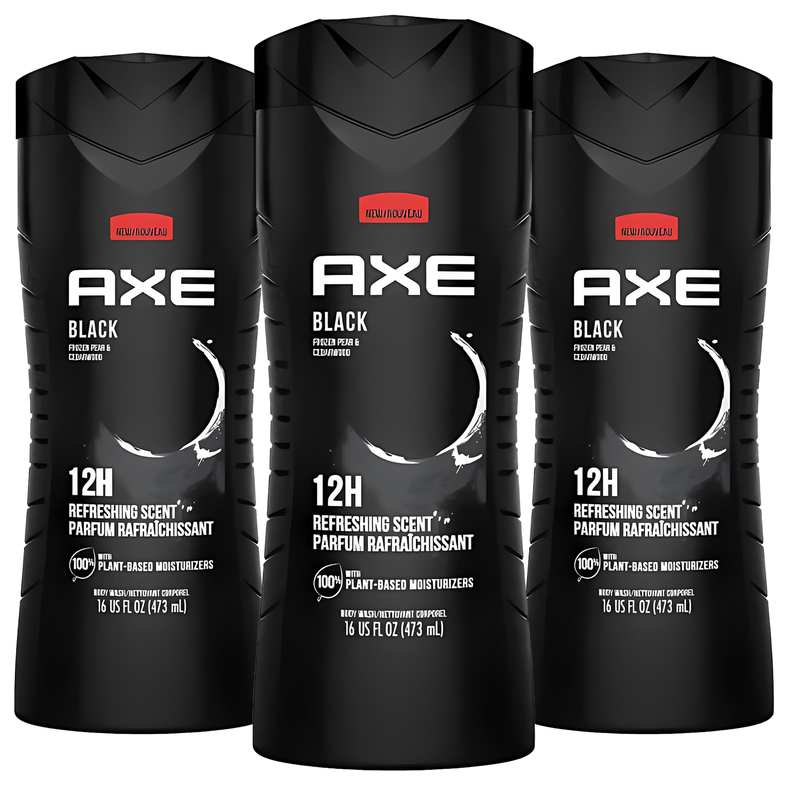 Axe Body Wash, Black 16 oz (Pack of 3)