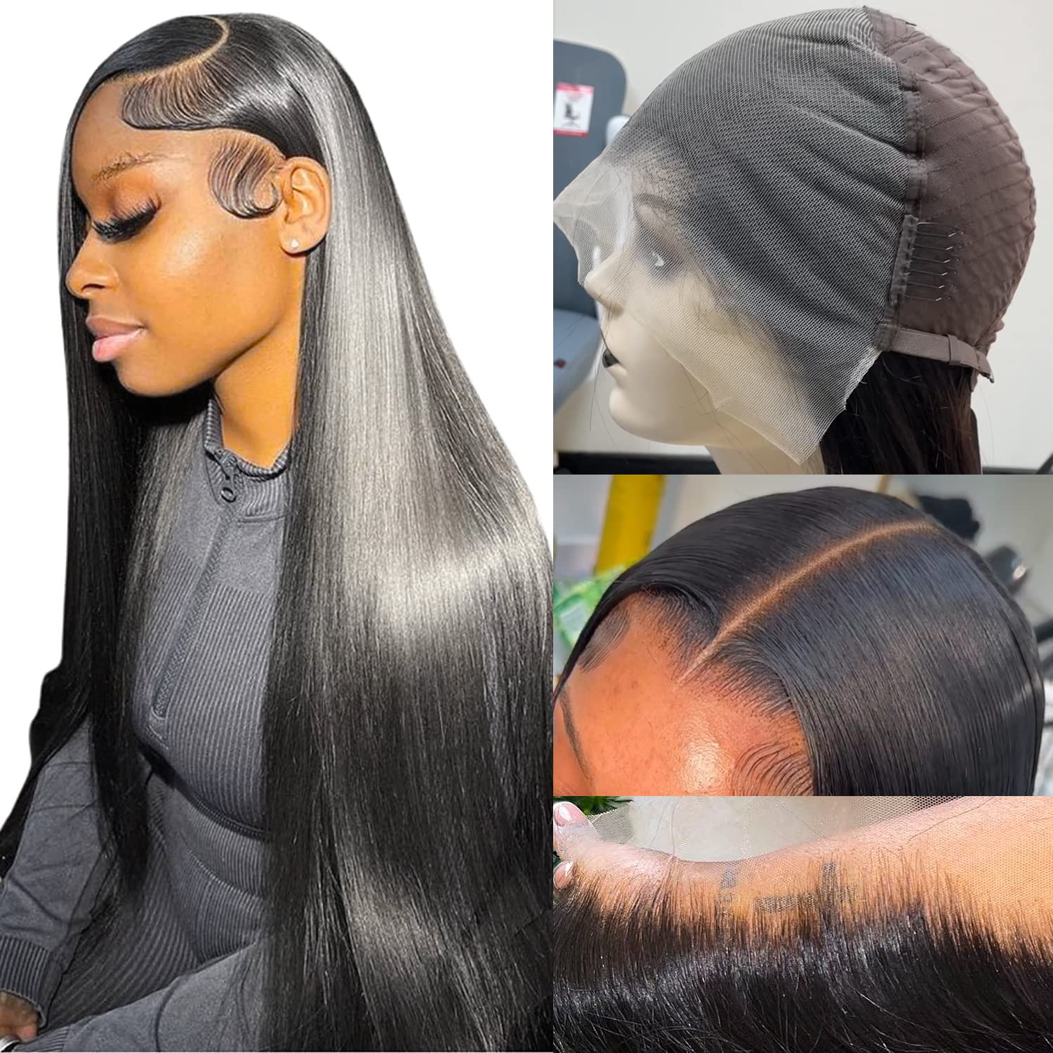 Lemoda 28 inch 13x6 Full Lace Front Wigs Human Hair HD Transparent Lace Frontal Wig 100% Human Hair Wigs 12A Grade Brazilian Vir