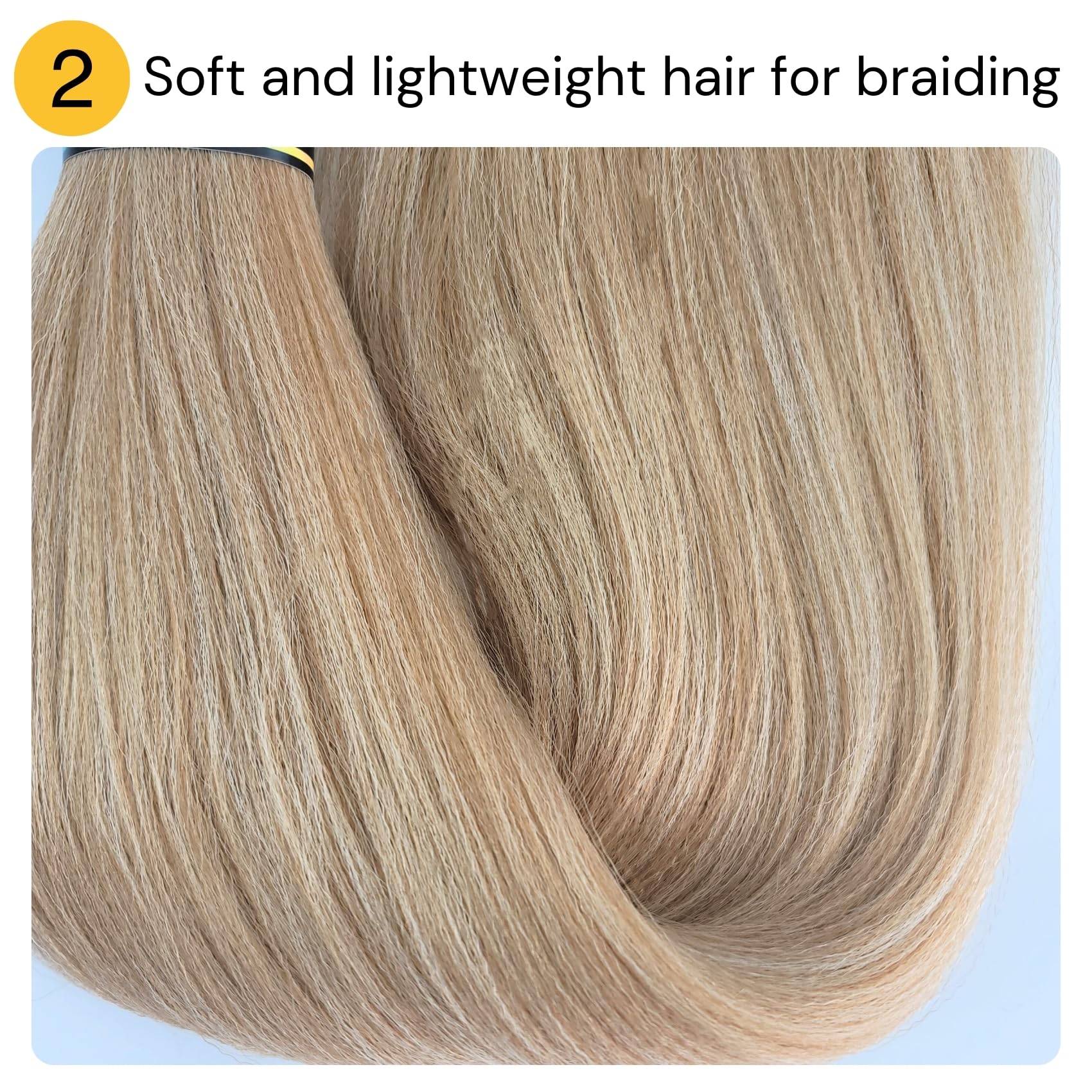 Brown Blonde Braiding Hair Pre stretched Box Braiding Hair Extensions Feed in Braids 26 inch
