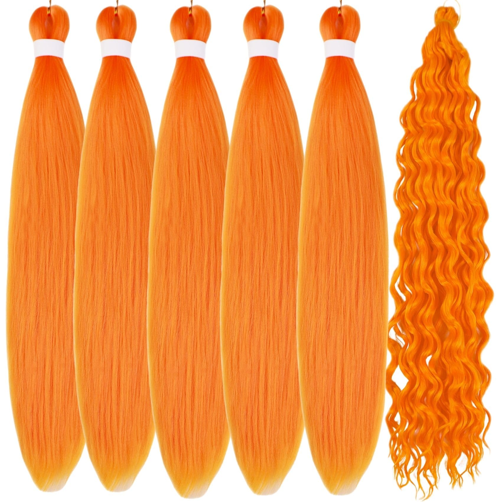 Leticia Orange Braiding Hair for Boho Braids Curly Boho Braiding Hair Boho Hair for Braiding Braids