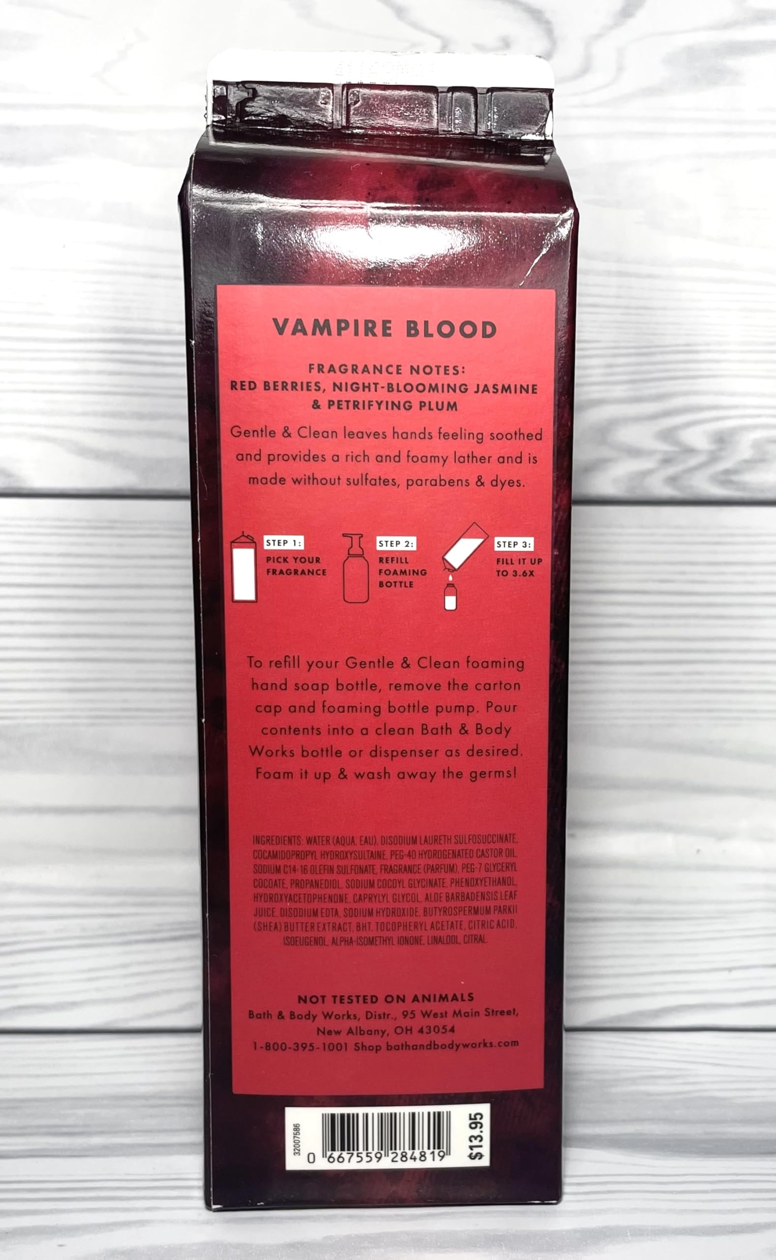 Bath & Body Works Vampire Blood Gentle & Clean Foaming Soap Refill 32 Fluid Ounce