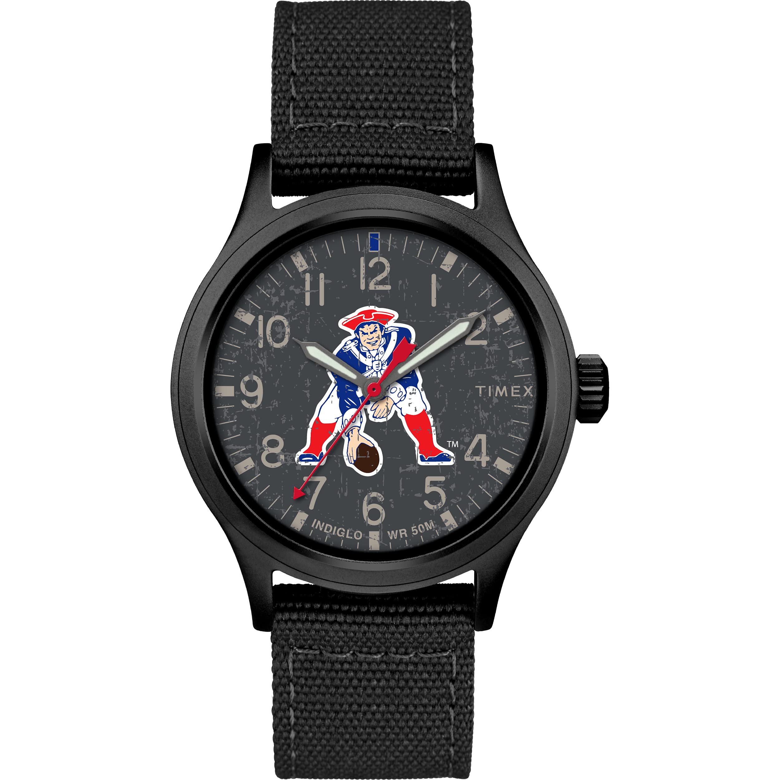 Timex Men's NFL Scout 40mm Watch - New England Patriots with Black Fabric Strap