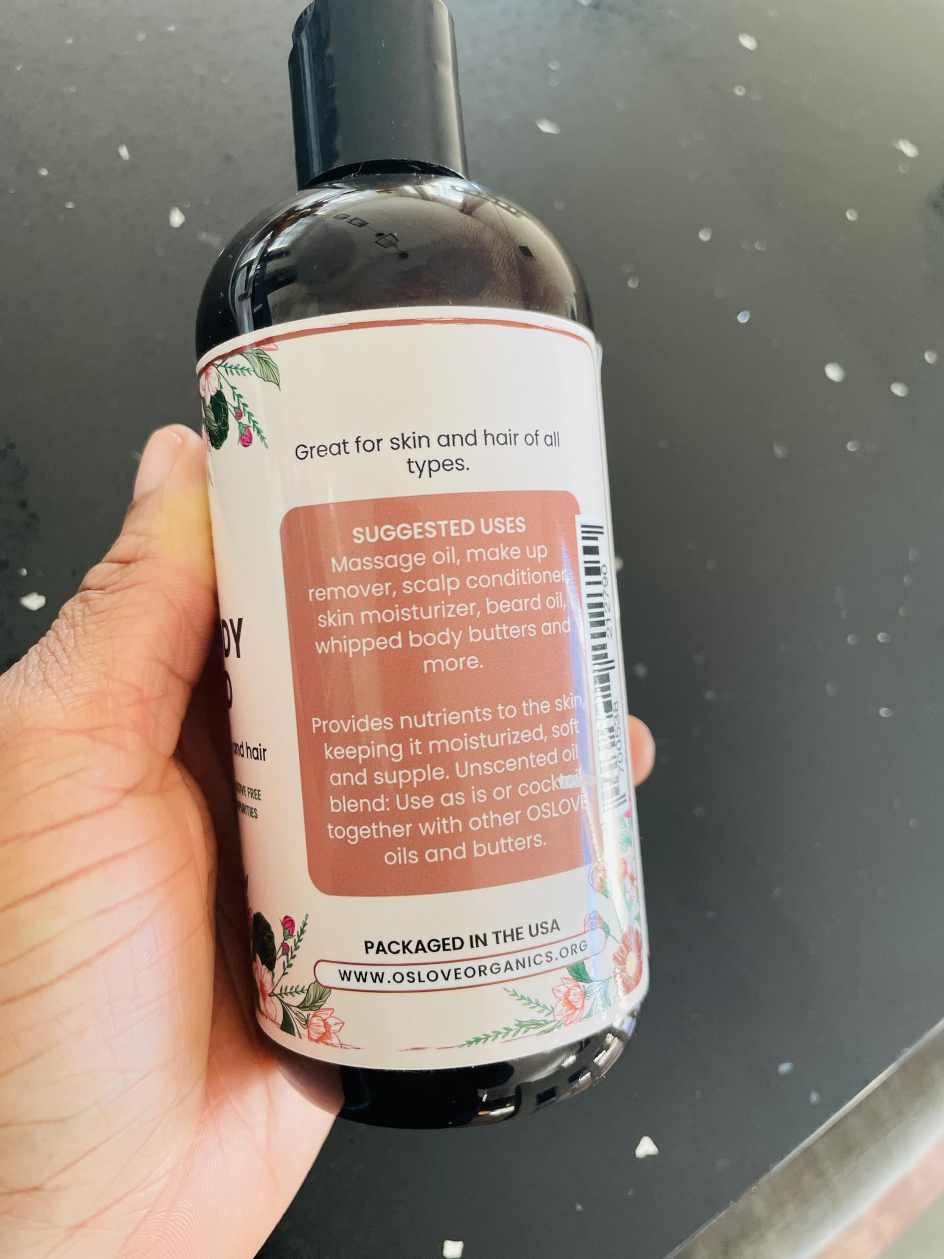 Oslove Organics Organic Face and Body Oil Unique blend of 12 virgin organic carrier oils | Use as is or for making lotions, body