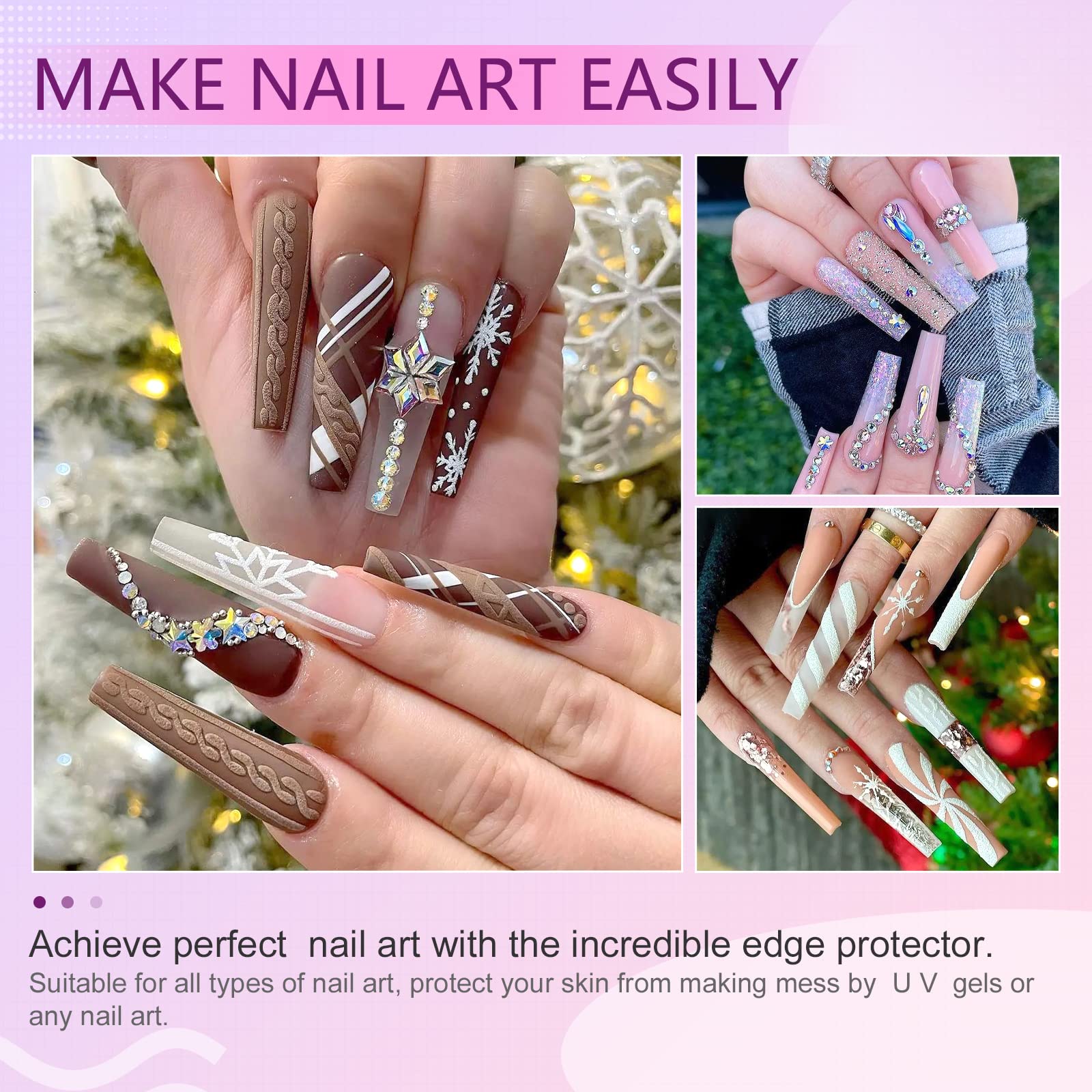 Saviland Liquid Latex For Nails, 30Ml Upgraded Antifreeze Latex Nail Polish Barrier Peel Off - Latex Tape Peel Off For Nails Cut