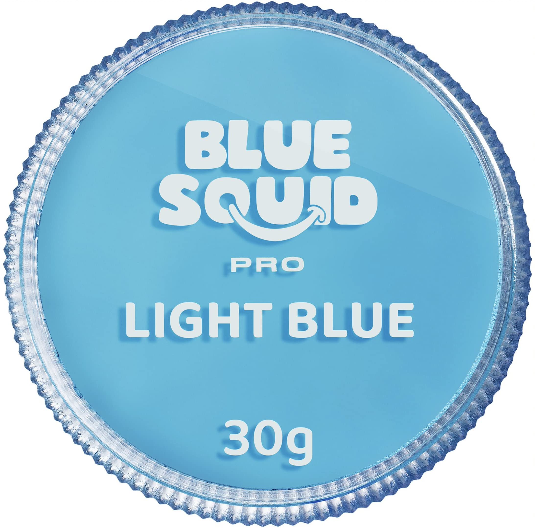 Blue Squid Pro Face Paint - Classic Light Blue (30Gm), Professional Water Based Single Cake Face & Body Paint Makeup Supplies Fo