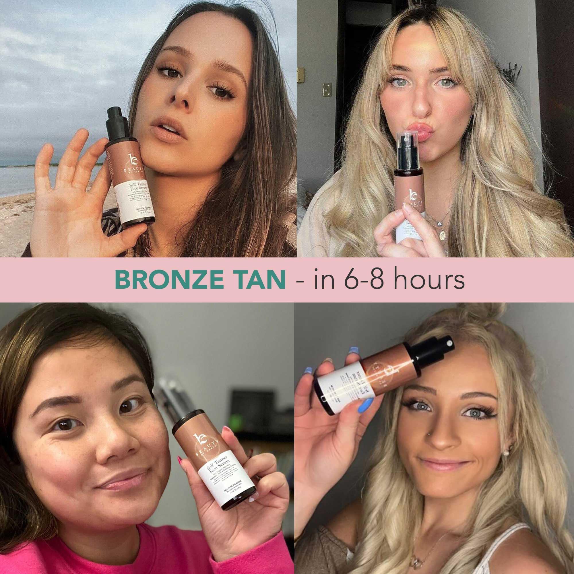 Face Tanner Serum - Fair to Medium Sunless Tanner for Face Sunless Tanner with Hyaluronic Acid - Self Tanner for Face Self Tan -