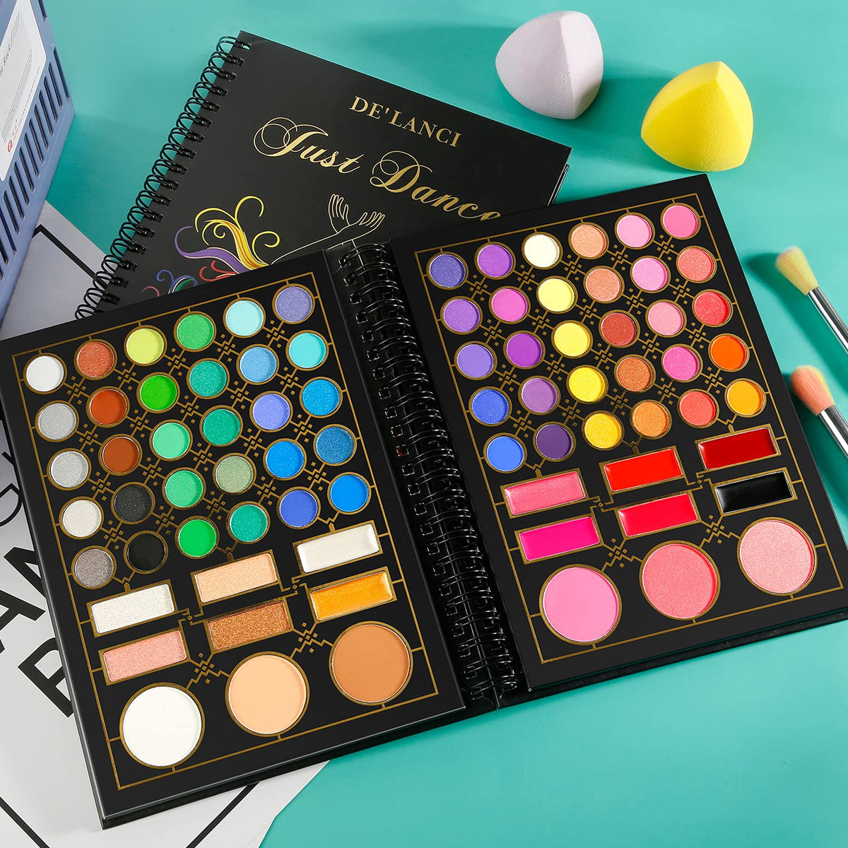 Makeup Palette for Teens, DELANCI Pro Makeup Pallet Gift Set for Teen Girls and Women,Beginners, 78 All in One Make up Eyeshadow