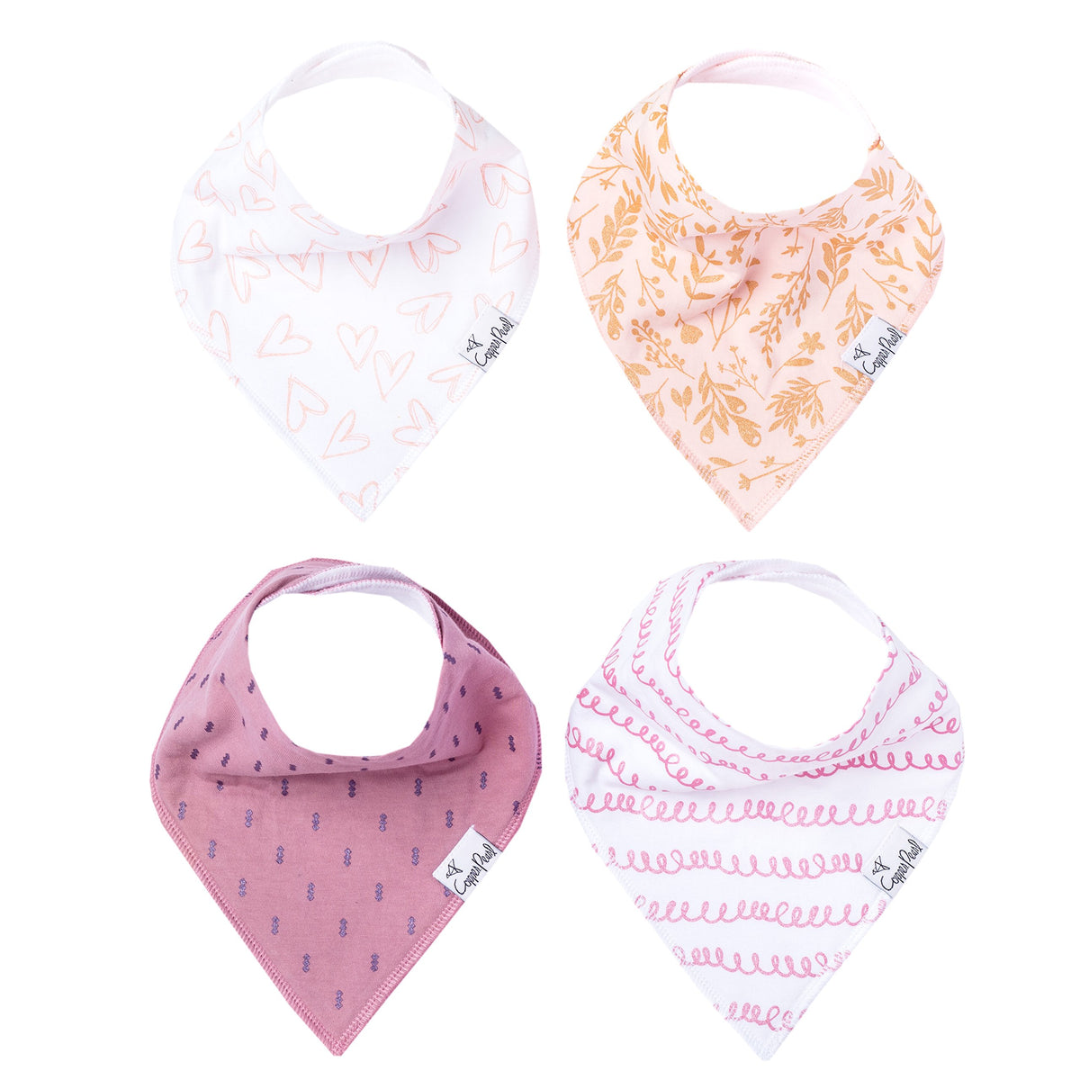 Copper Pearl Baby Bandana Drool Bibs For Drooling And Teething 4 Pack Gift Set Alola
