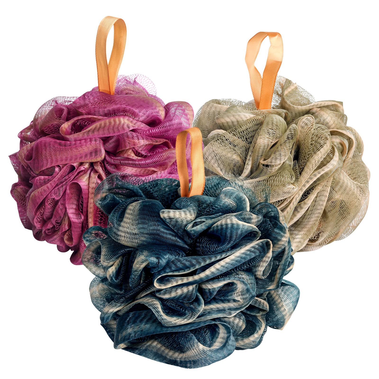 Fishent Bath Sponge Shower Loofahs 60G, ?? ???????? ???????? ?????? ???????? ????????????????, Durable Mesh Shower Pouf Bath Loo