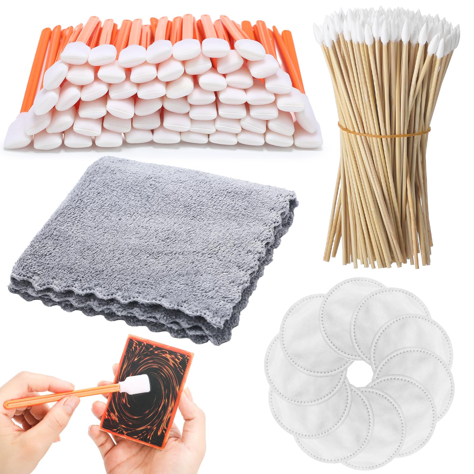 Dansib 603 Pcs Trading Card Care Cleaning Kit Grading Sports Card Cleaning Tool Accessory Kit for TCG Scratch Repair Surface Car