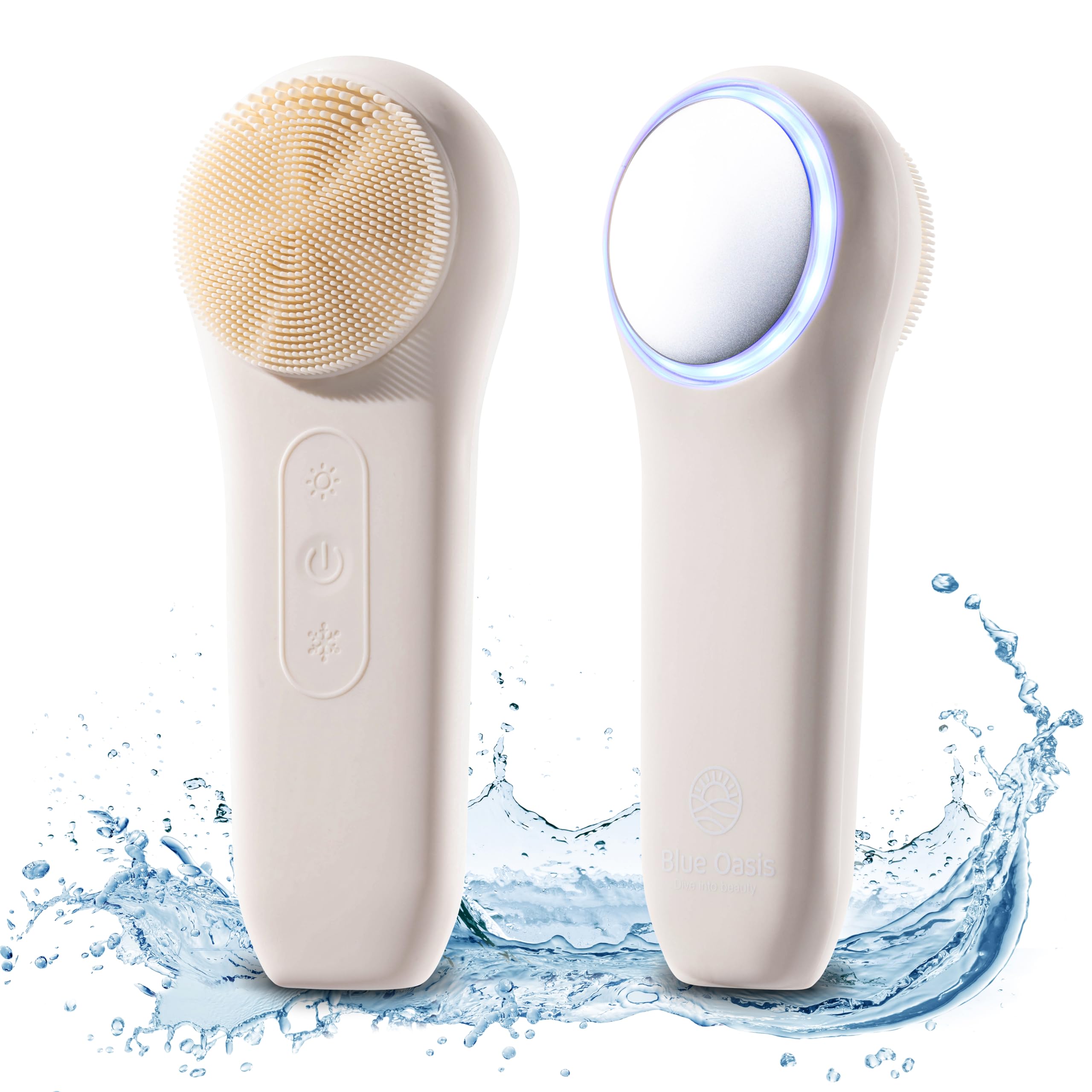 Facial Cleansing Brush, Rechargeable Electric Face Scrubber, Waterproof Silicone Face Brush Cleanser W/Fast Usb-C Charger, Massa