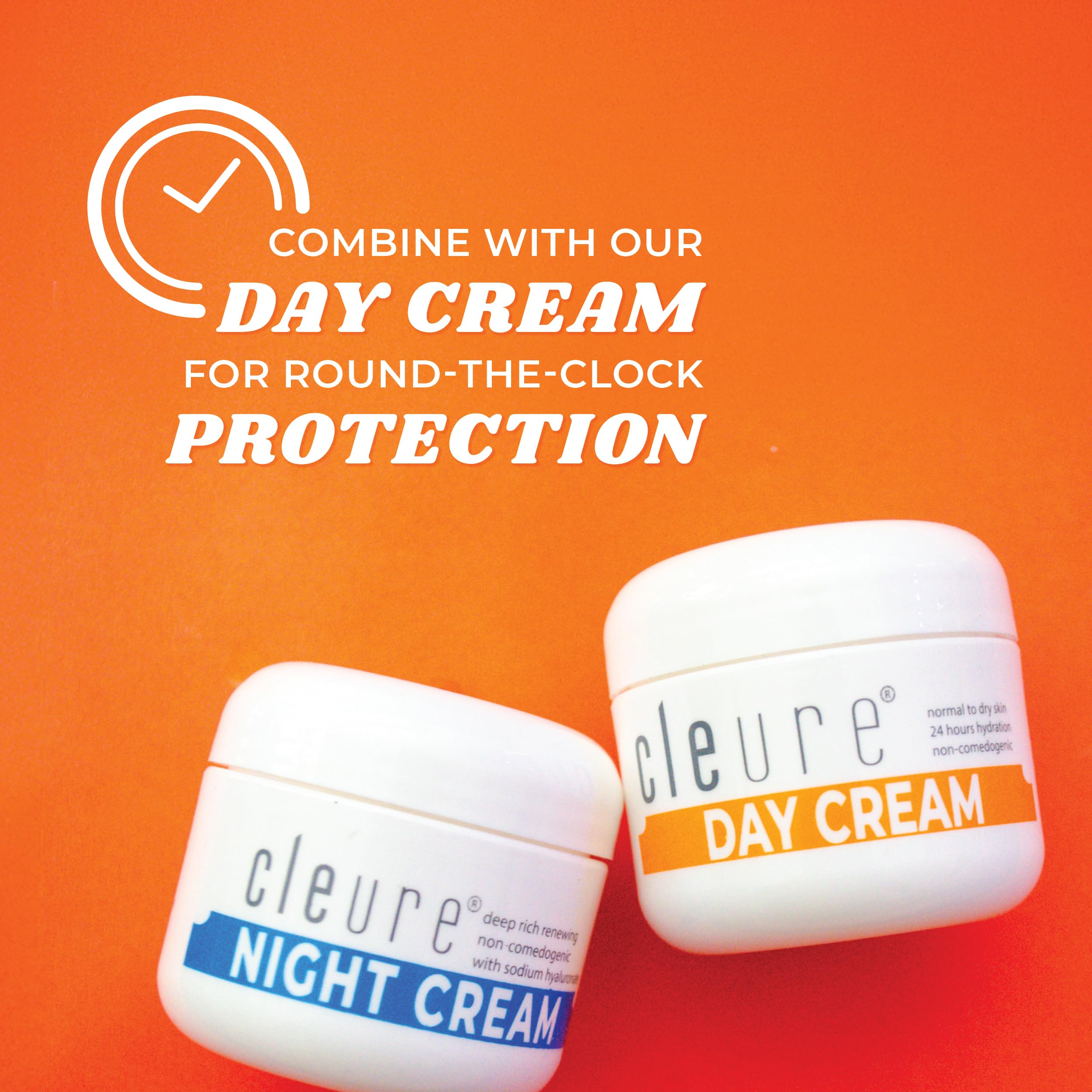 Cleure Hyaluronic Acid & Shea Butter Anti-Aging Night Cream for Sensitive Skin, Gluten, Salicylate, Paraben & Fragrance Free (2