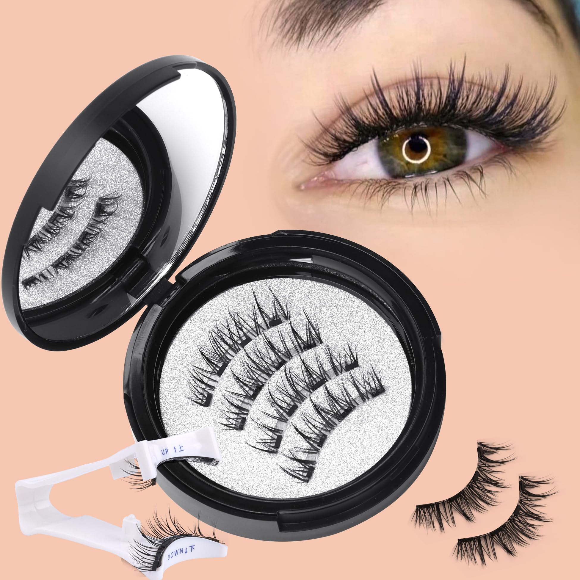 Wiwoseo Magnetic Eyelashes Natural Look Magnetic Lashes No Glue Or Eyeliner Needed Magnetic Eyelashes Without Eyeliner Magnetic