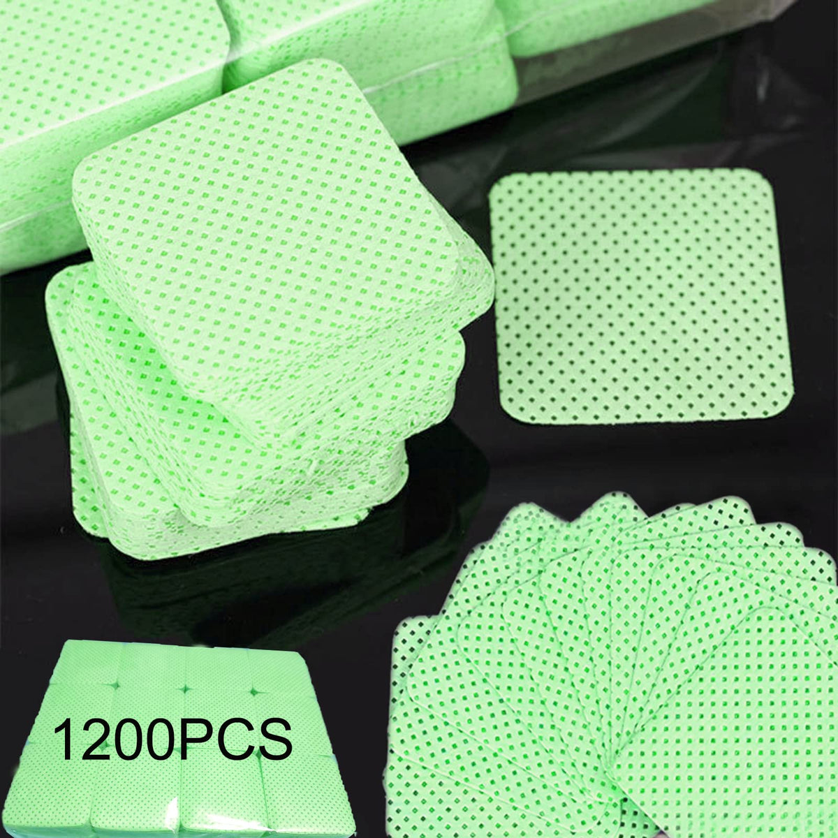 1200PCS Lint Free Nail Wipes Lint Free Wipes, Glue Wipes for Eyelash Extension, Glue Cleaning Wipe Lint Free Non Lint Nail Wipes