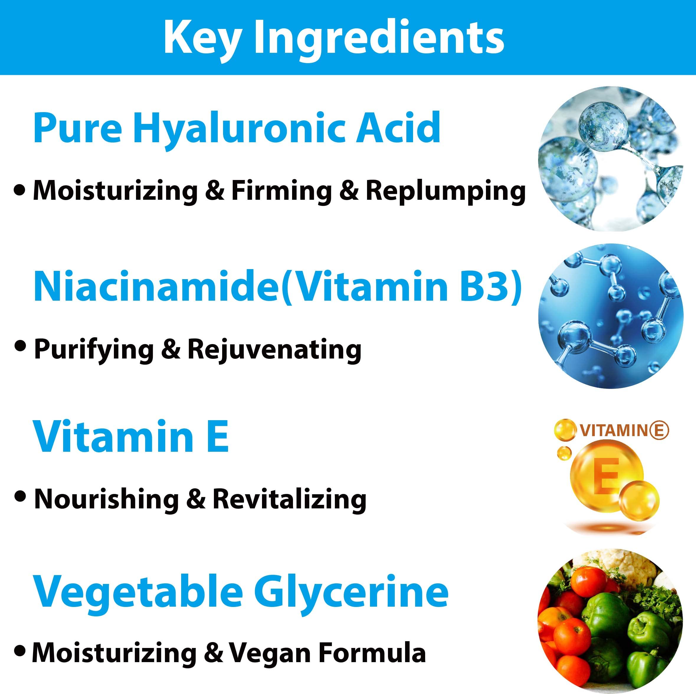 Mearosa* Dermatologically Tested, 8.5% Hyaluronic Acid, Niacinamide, Vitamin E Vegan Formula Essence Facial Sheet Masks Premium