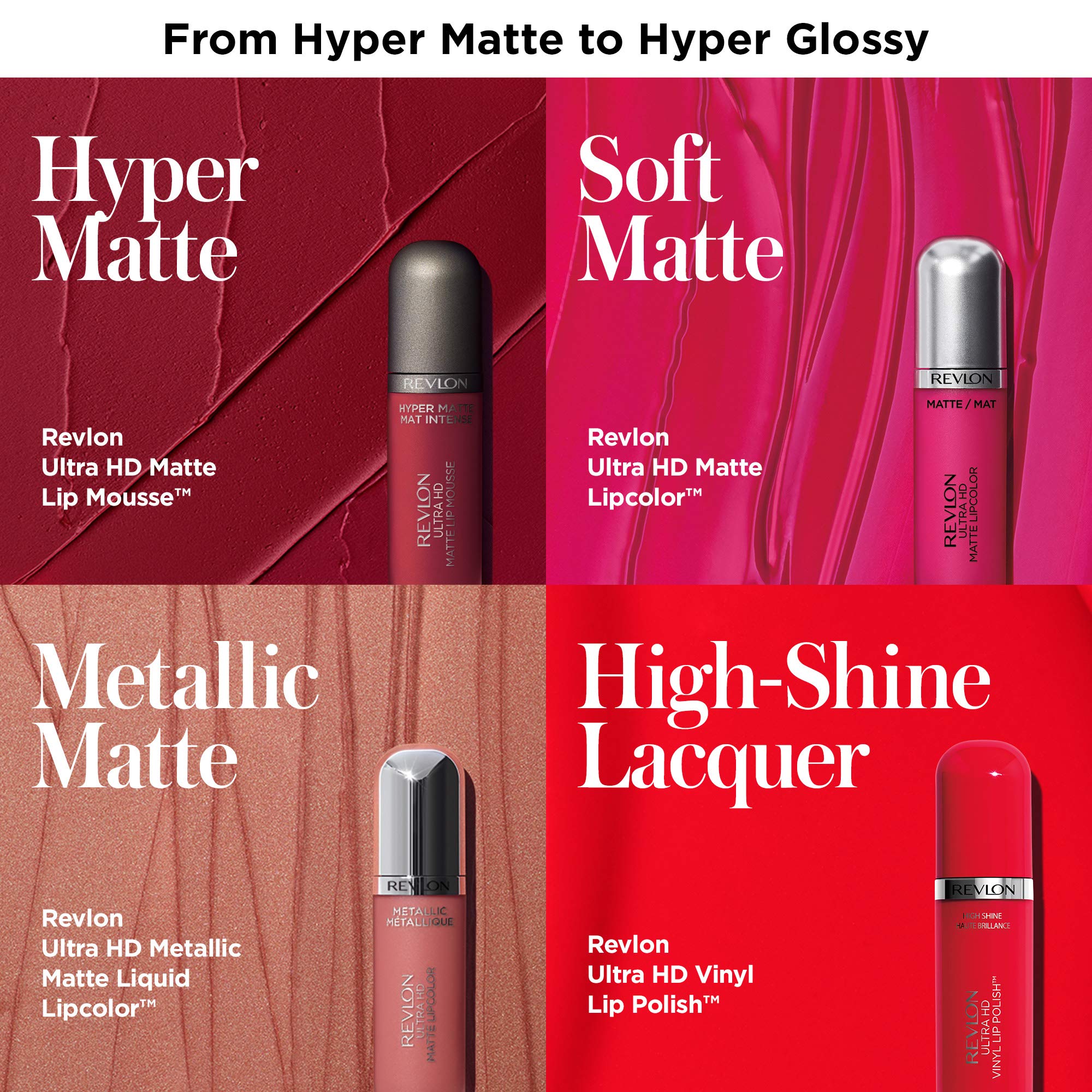 Revlon Ultra Hd Vinyl Lip Polish, Liquid Lipstick, Cherry On Top, Cherry Red Gloss, 0.2 Fluid Ounce